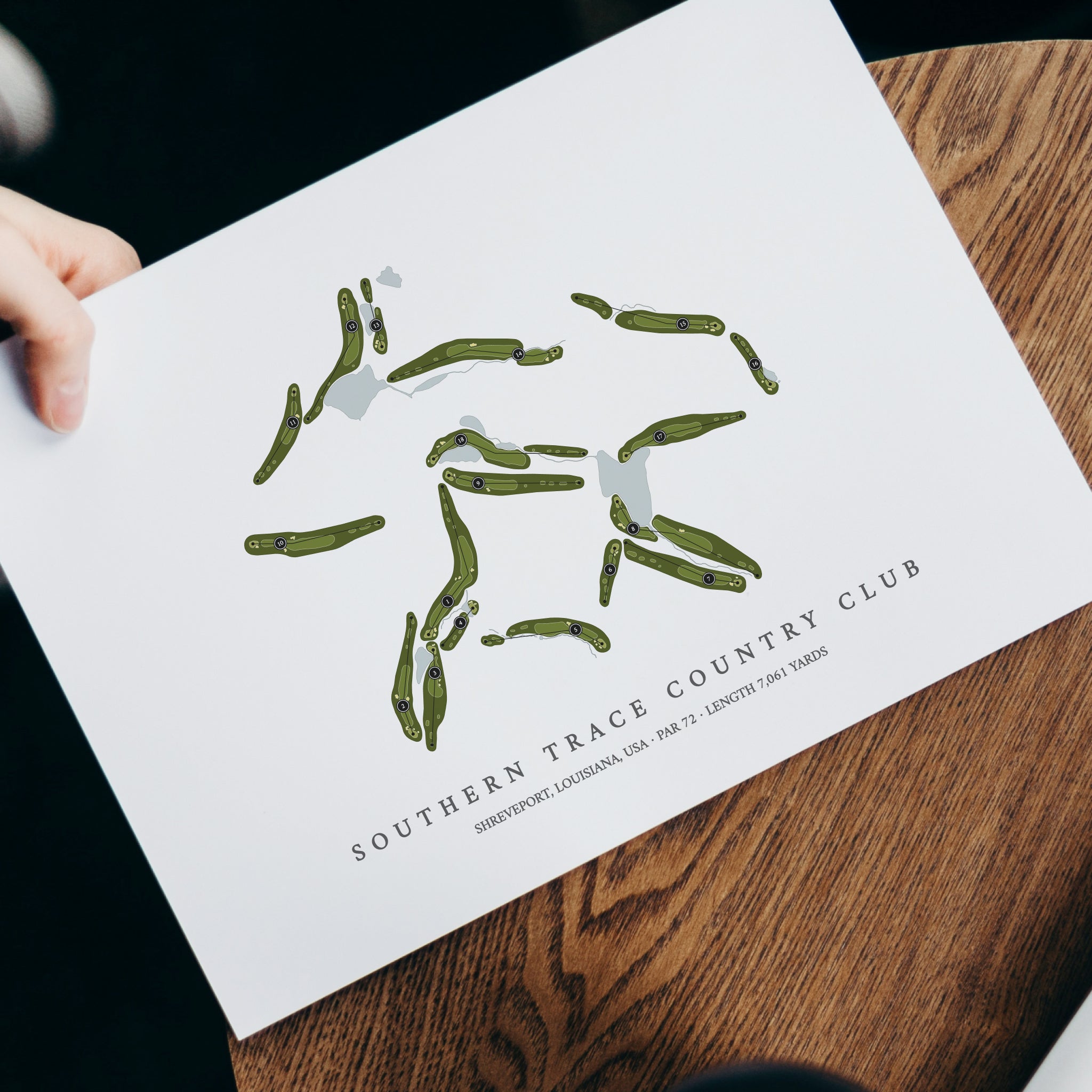 Southern Trace Country Club | Golf Course Map | With Laptop