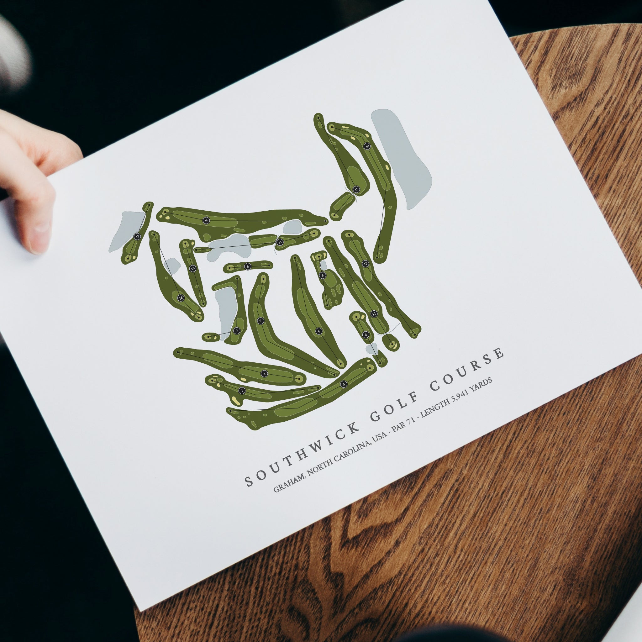 Southwick Golf Course | Golf Course Map | With Laptop