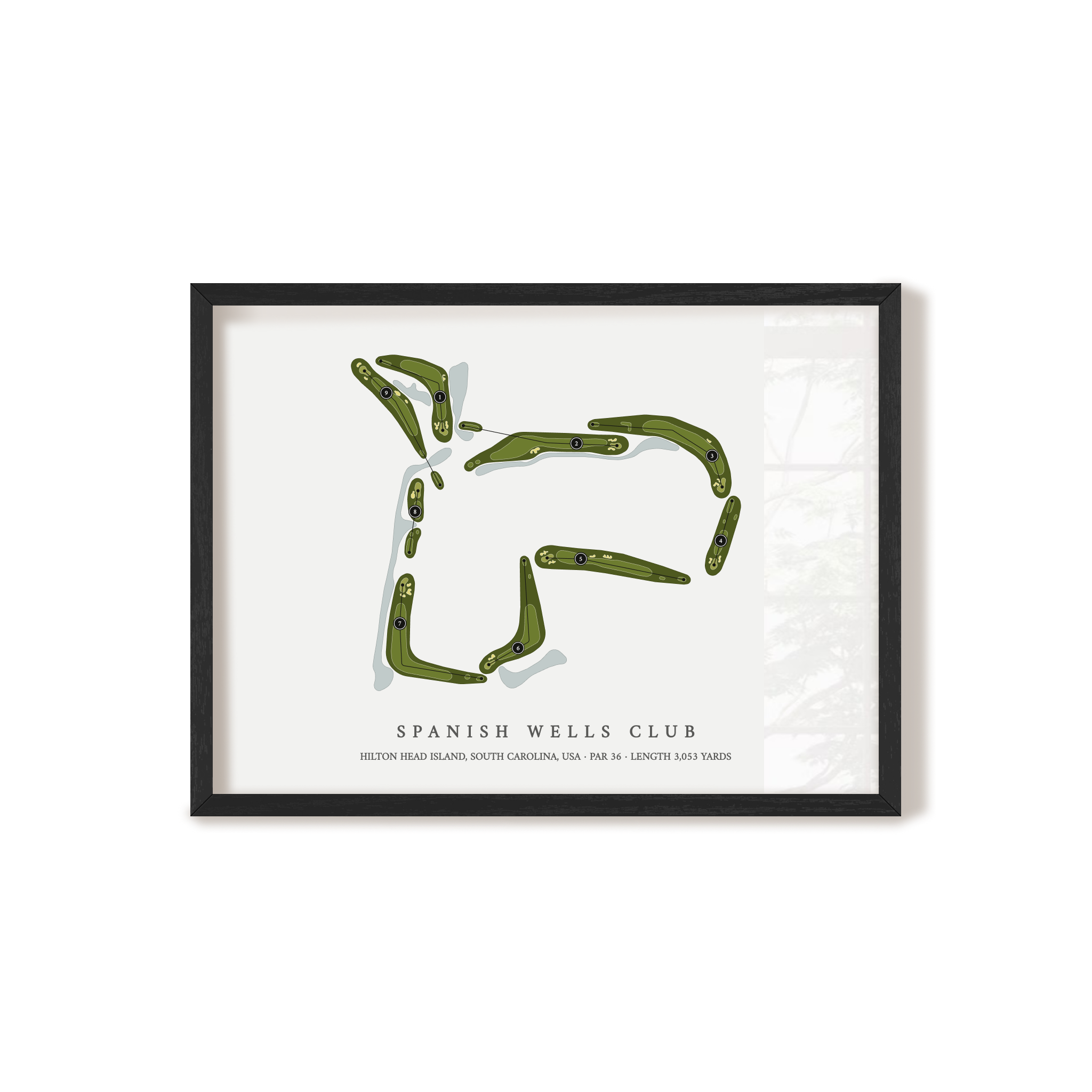 Spanish Wells Club | Golf Course Map | Black+Frame
