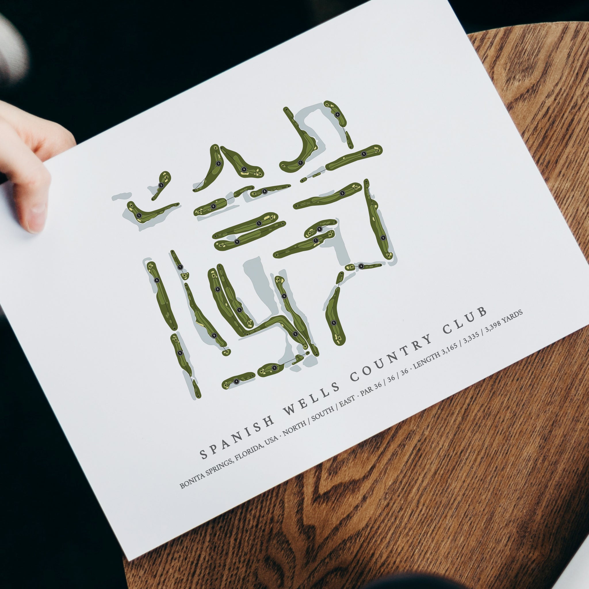 Spanish Wells Country Club | Golf Course Print | With Laptop