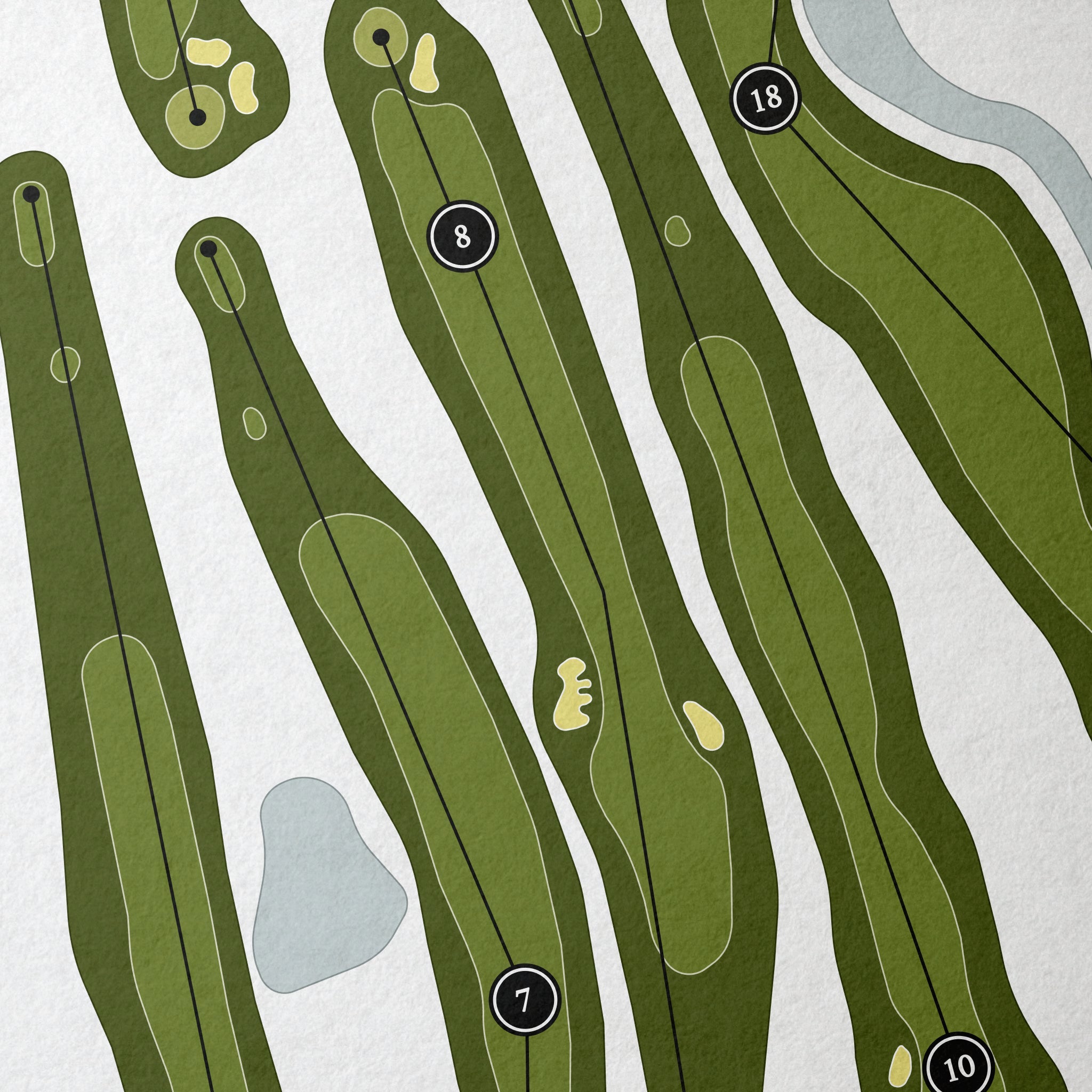 Spooner Golf Club | Golf Course Print | Close Up