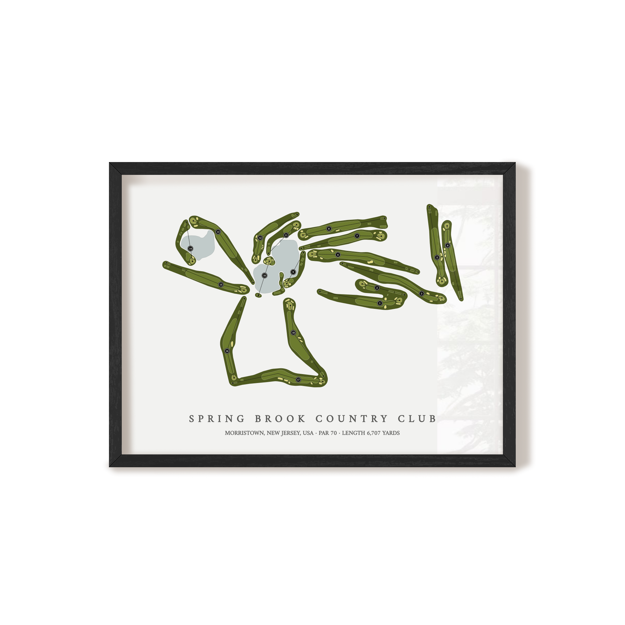 Spring Brook Country Club | Golf Course Map | Black Frame