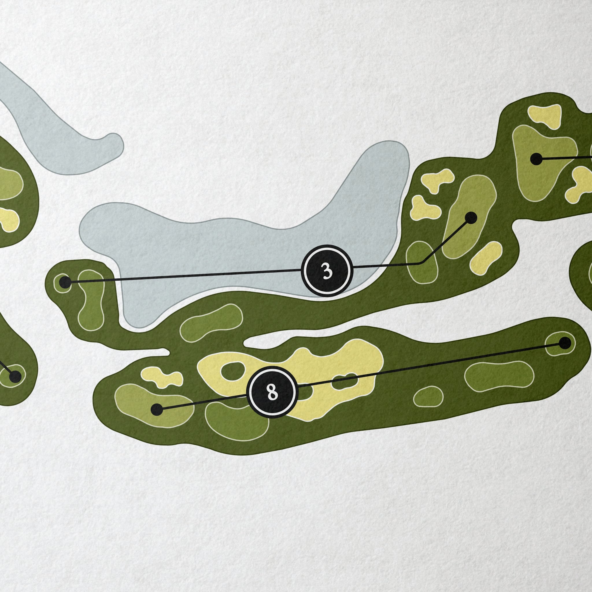 Spring Creek Golf Center | Golf Course Print | Close Up