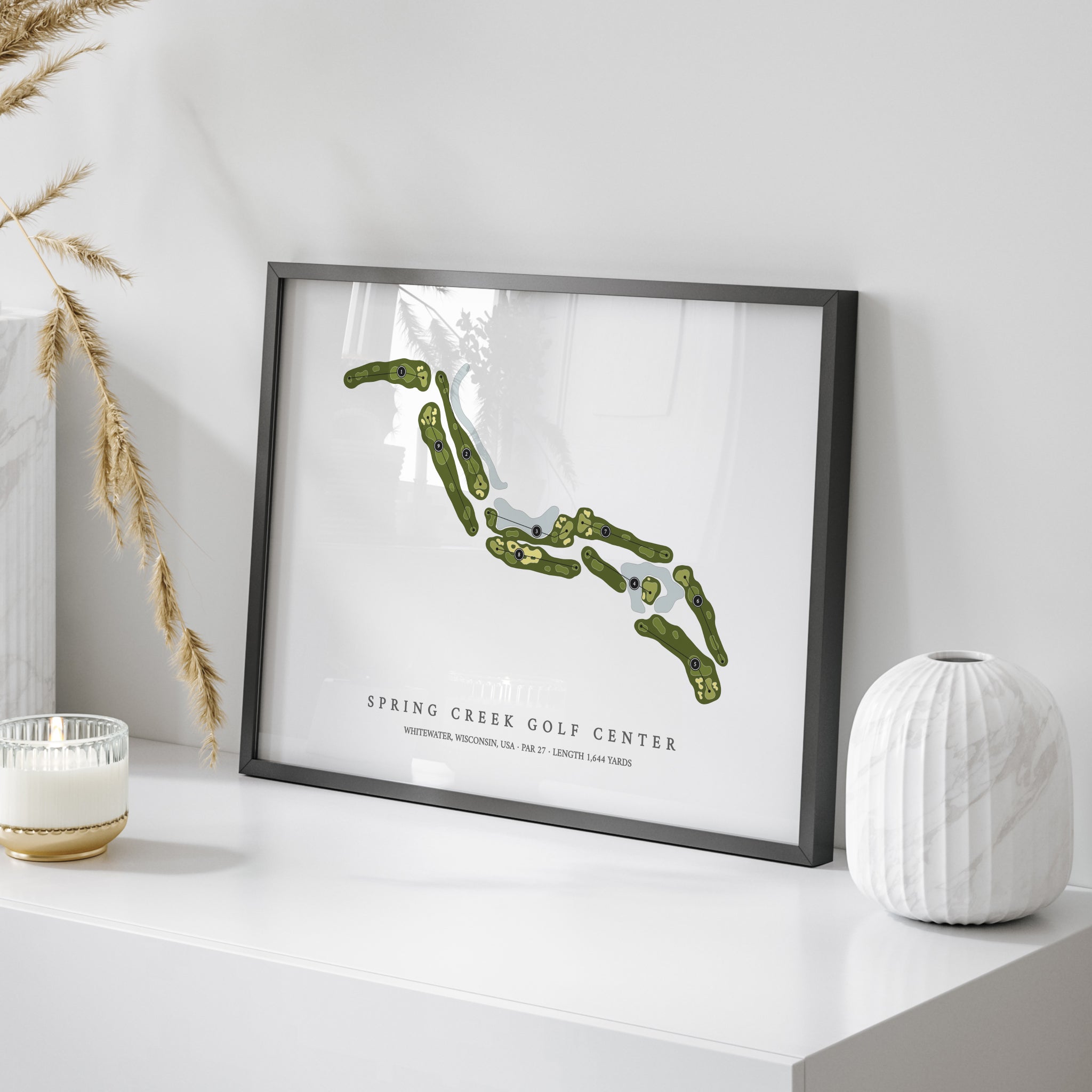 Spring Creek Golf Center | Golf Course Print | On Table