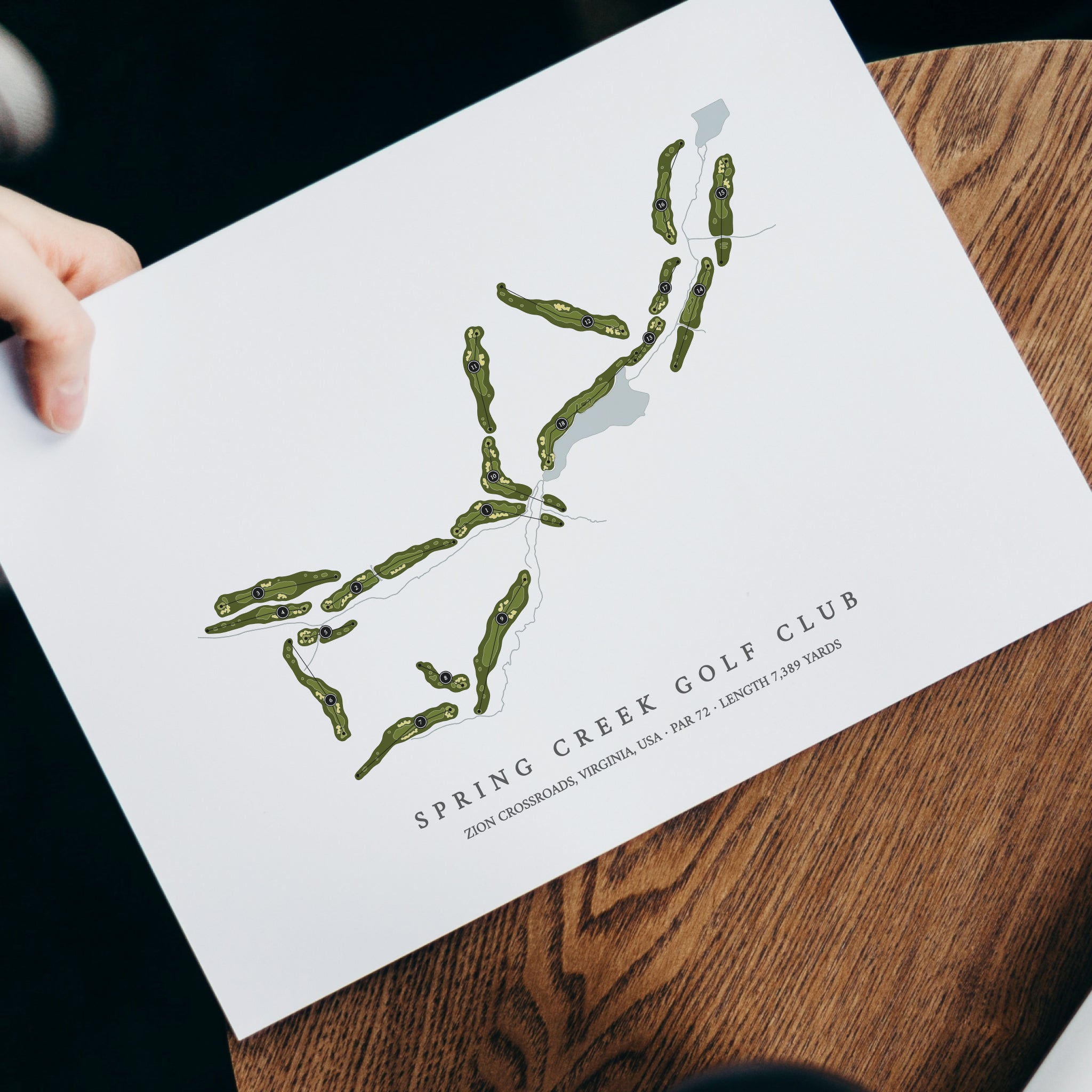 Spring Creek Golf Club | Golf Course Map | With Laptop