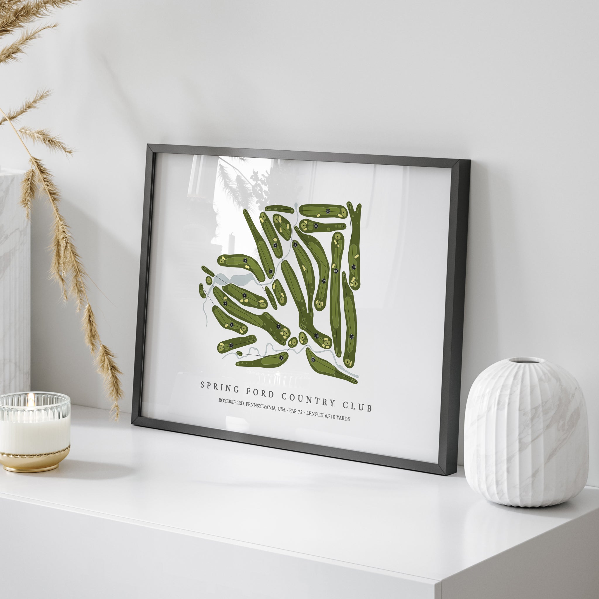 Spring Ford Country Club | Golf Course Map | On Table