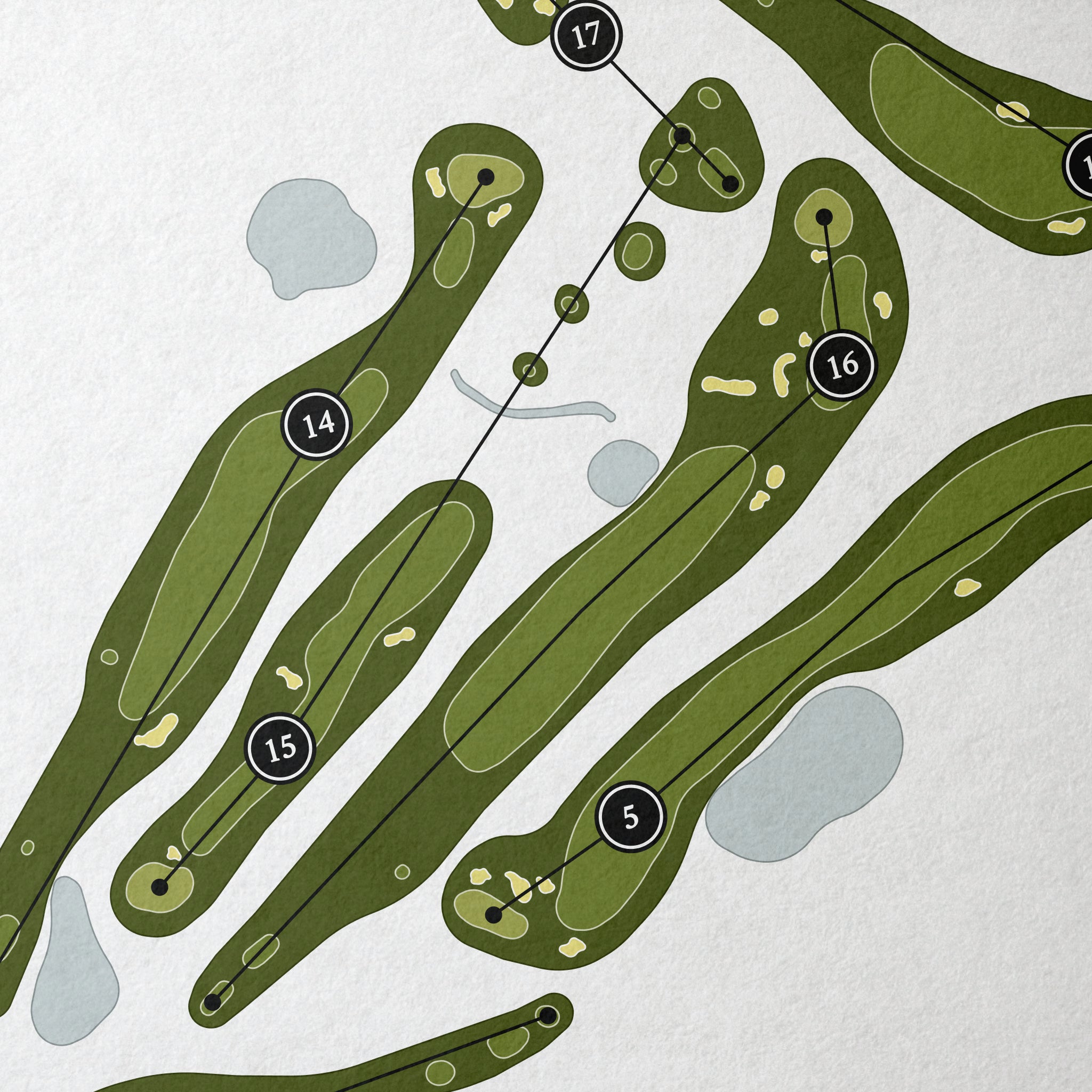 Spring Hill Golf Club | Golf Course Print | Close Up