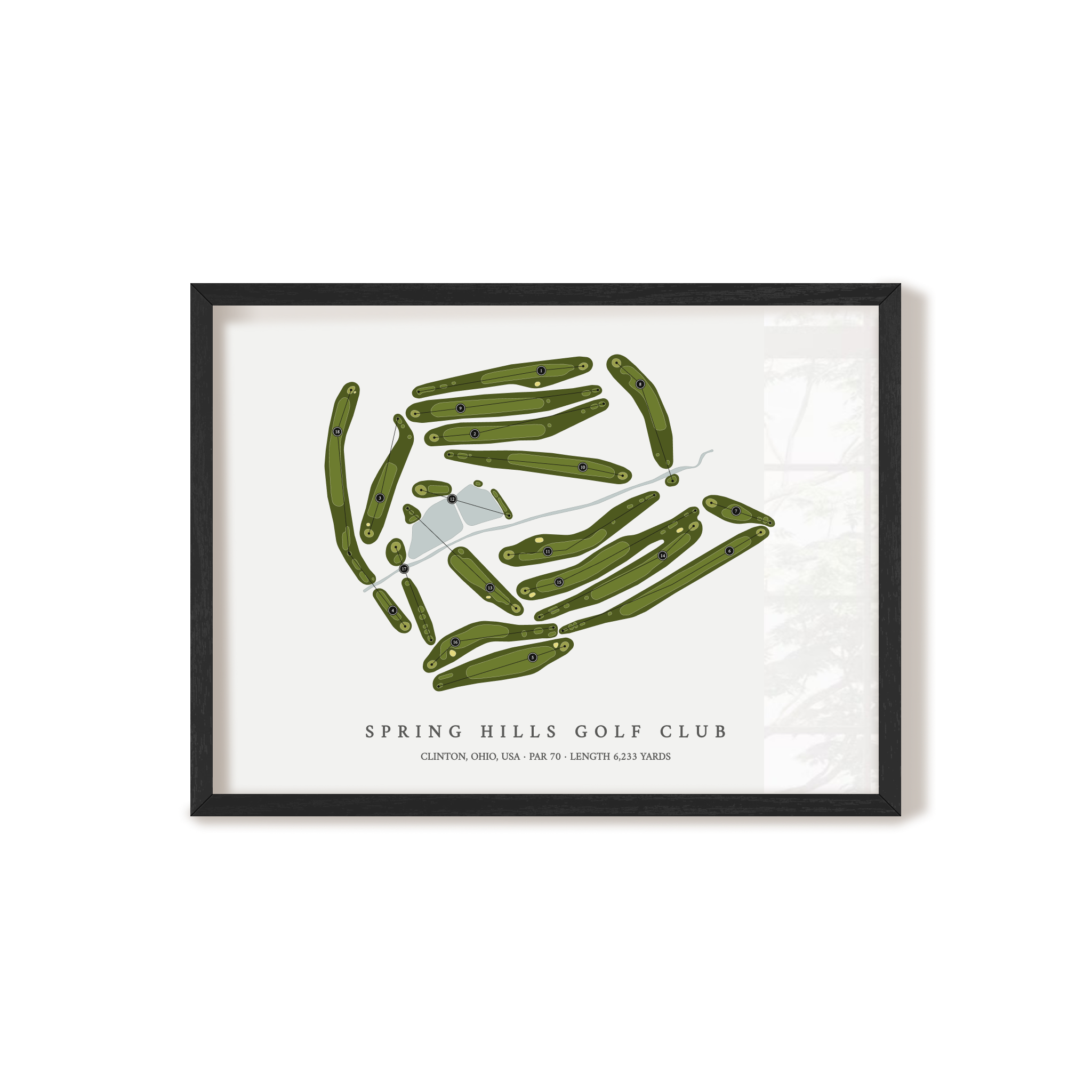 Spring Hills Golf Club | Golf Course Map | Black+Frame