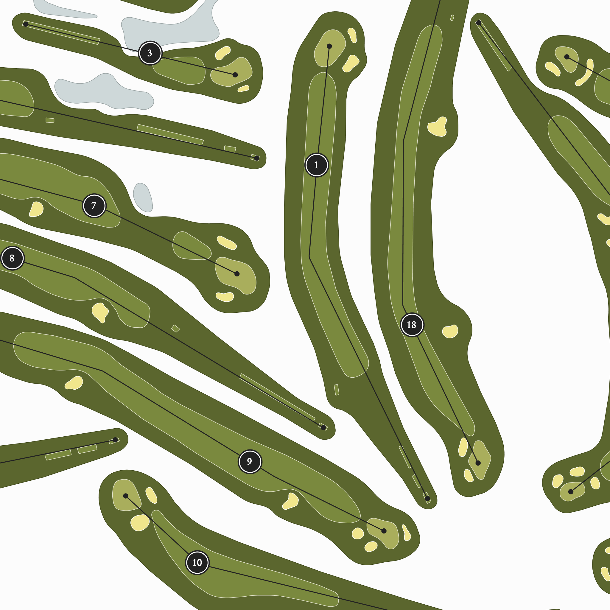 Spring Lake Golf Club | Golf Course Map | Close Up