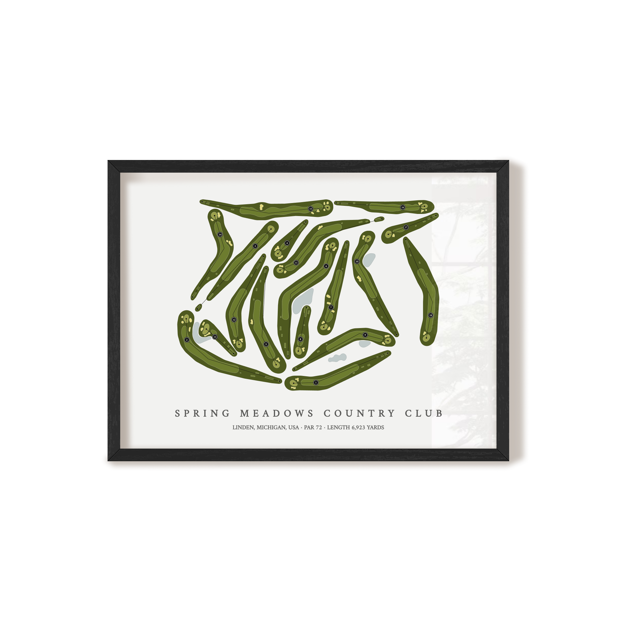 Spring Meadows Country Club | Golf Course Print | Black+Frame