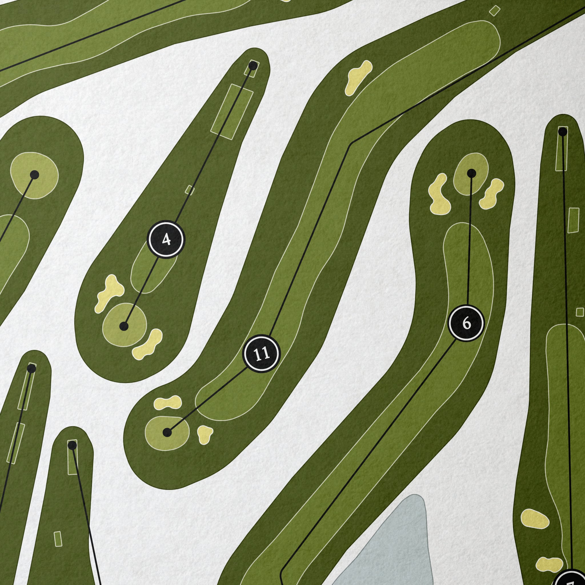 Spring Meadows Country Club | Golf Course Print | Close+Up