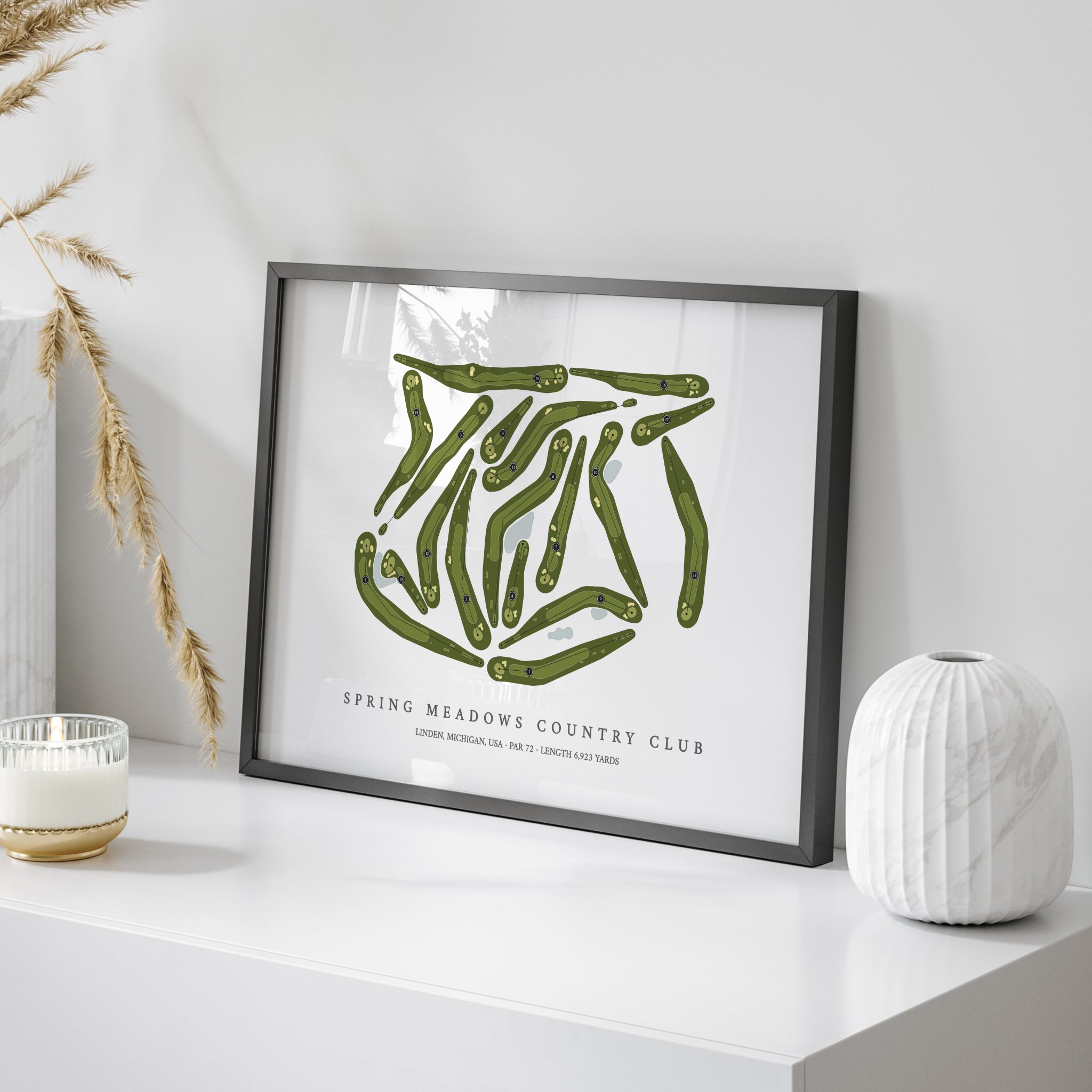 Spring Meadows Country Club | Golf Course Print | On+Table