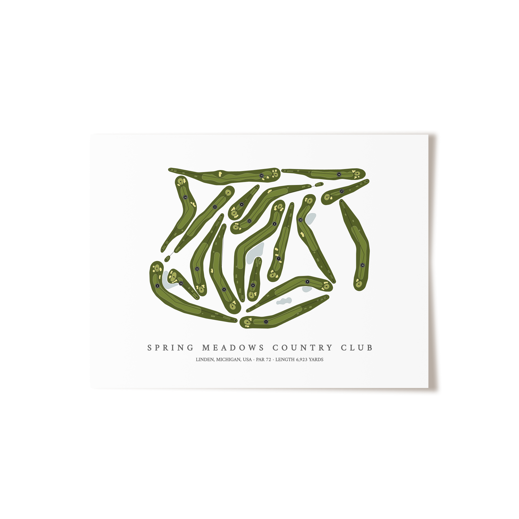Spring Meadows Country Club | Golf Course Print | Unframed