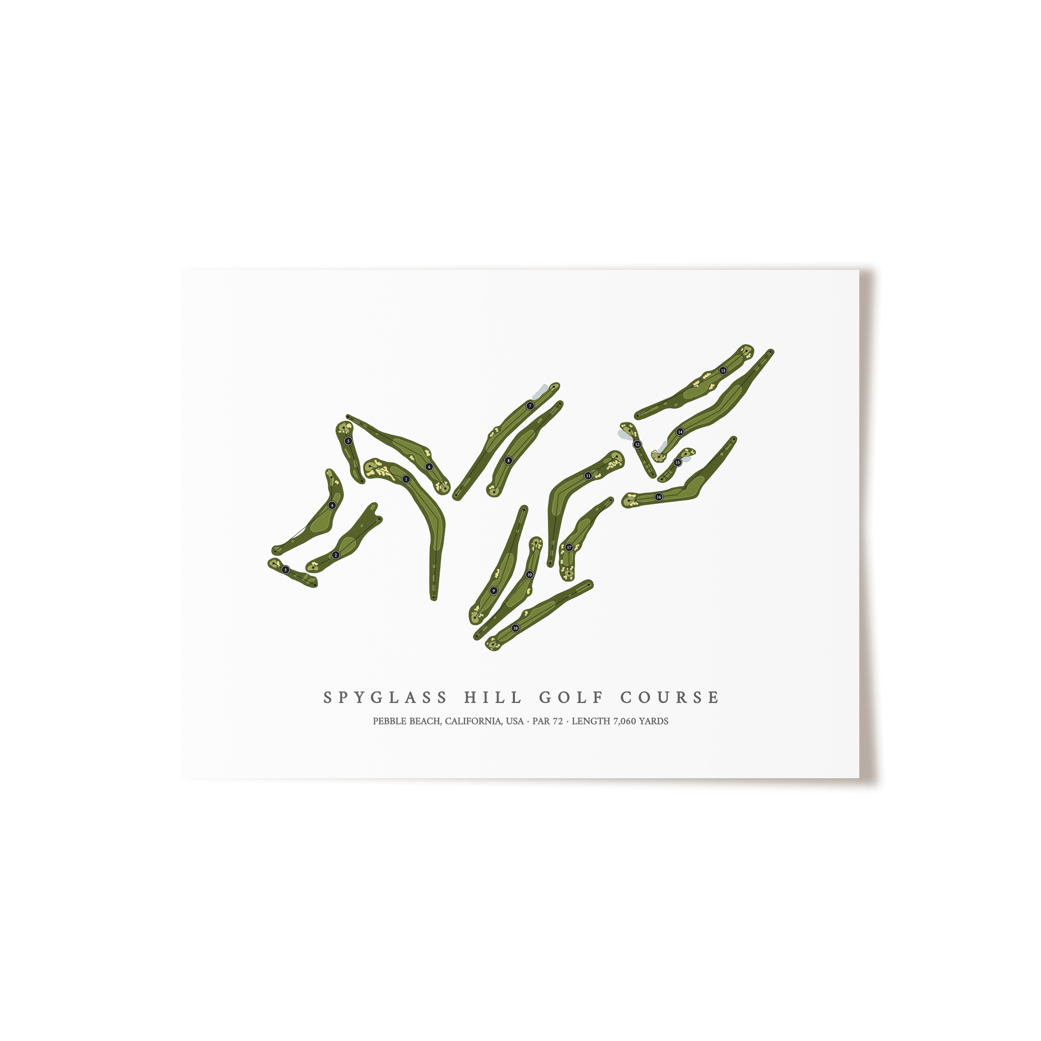 Spyglass Hill Golf Course | Golf Course Print | Unframed