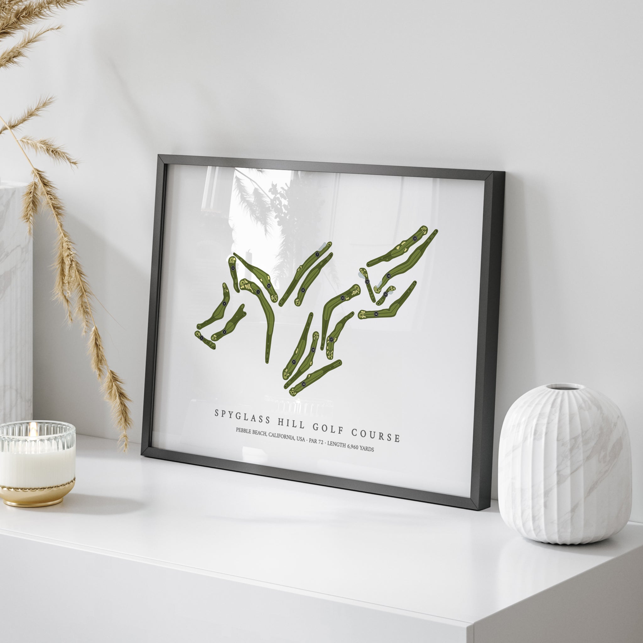 Spyglass Hill Golf Course | Golf Course Print | On Table