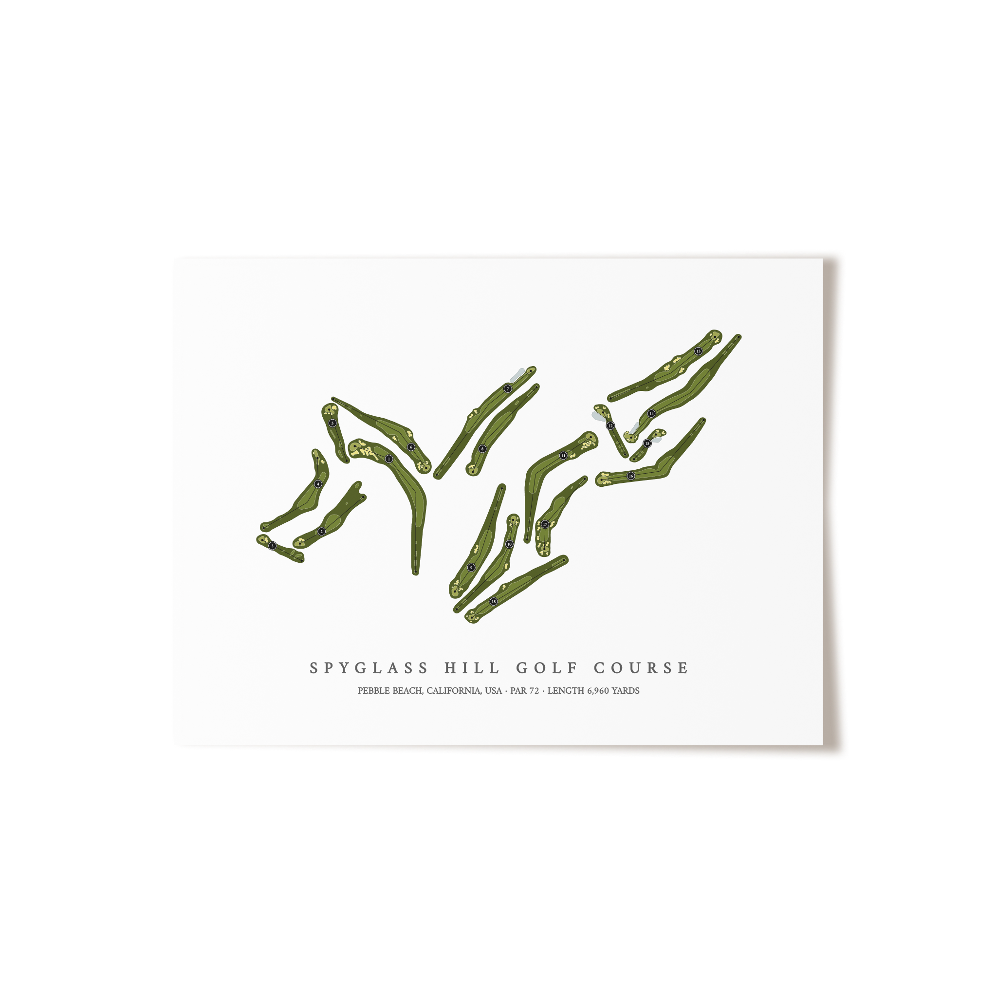 Spyglass Hill Golf Course | Golf Course Print | Unframed