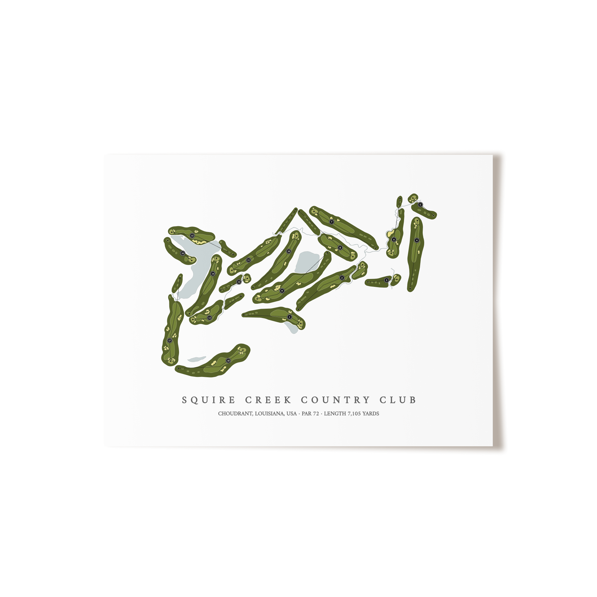 Squire Creek Country Club | Golf Course Print | Unframed