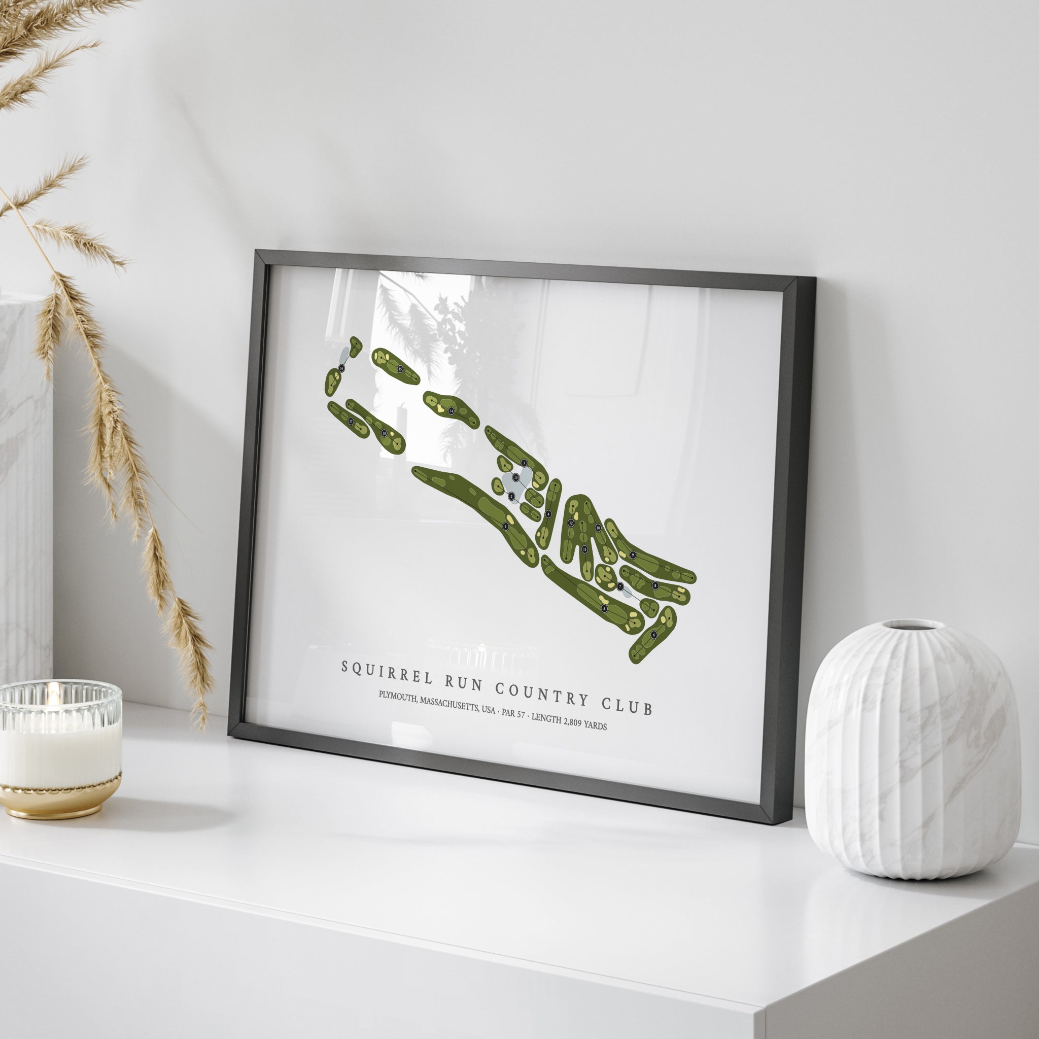 Squirrel Run Country Club | Golf Course Map | On Table