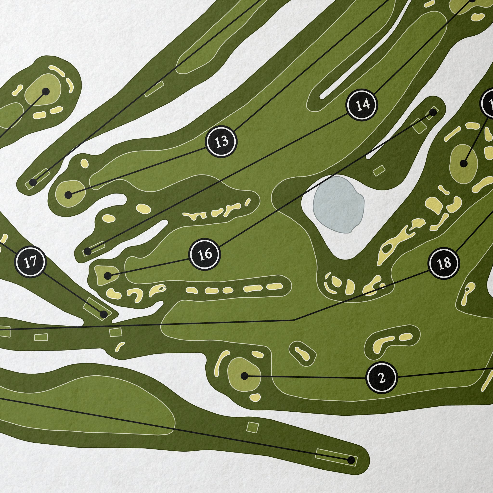 St George's Golf & Country Club | Golf Course Print | Close Up
