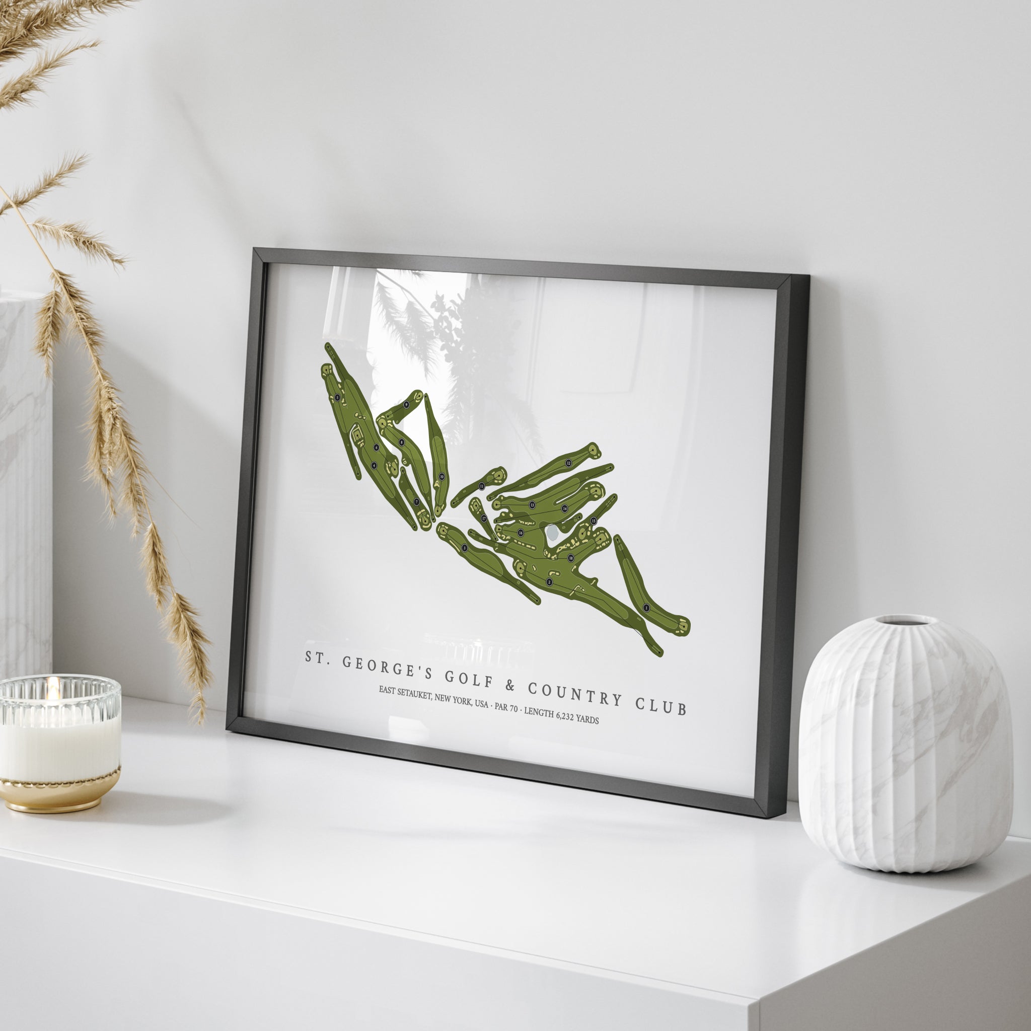 St George's Golf & Country Club | Golf Course Print | On Table
