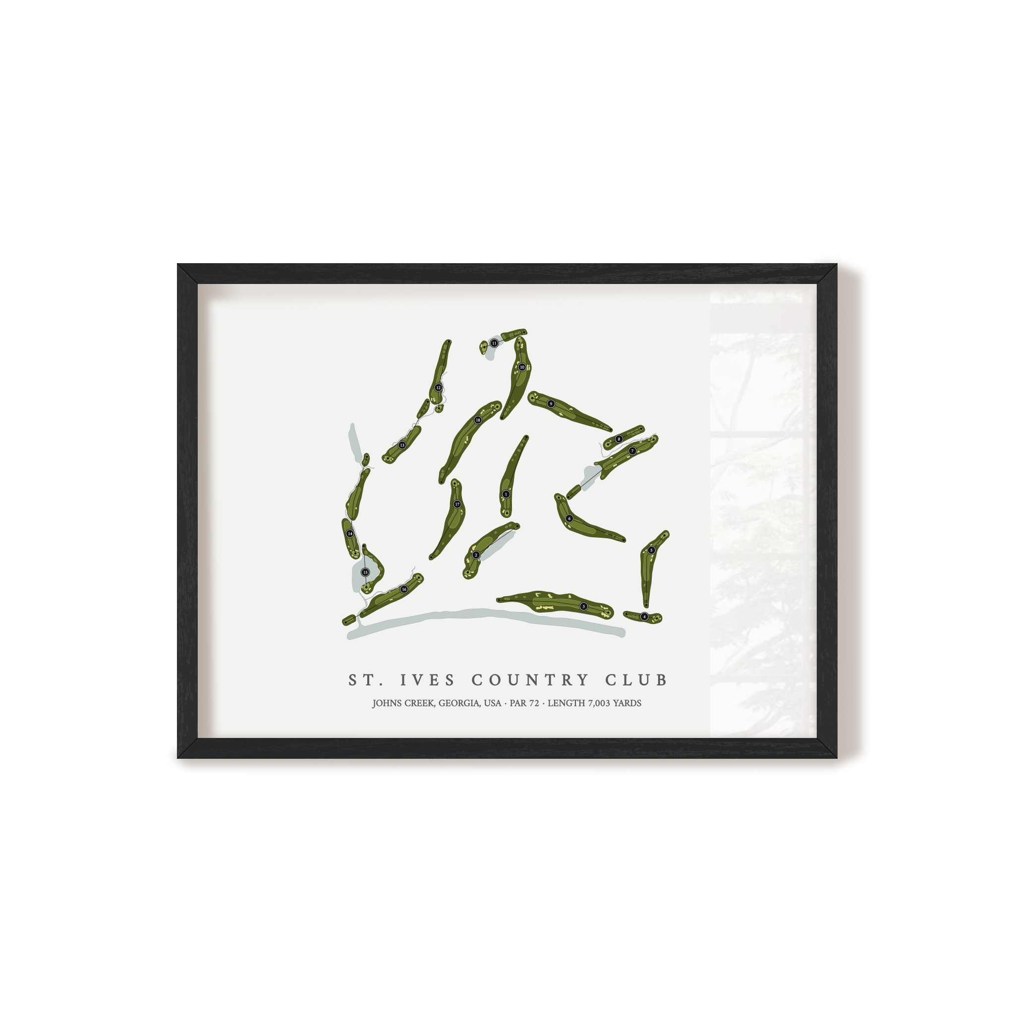 St Ives Country Club | Golf Course Map | Black+Frame