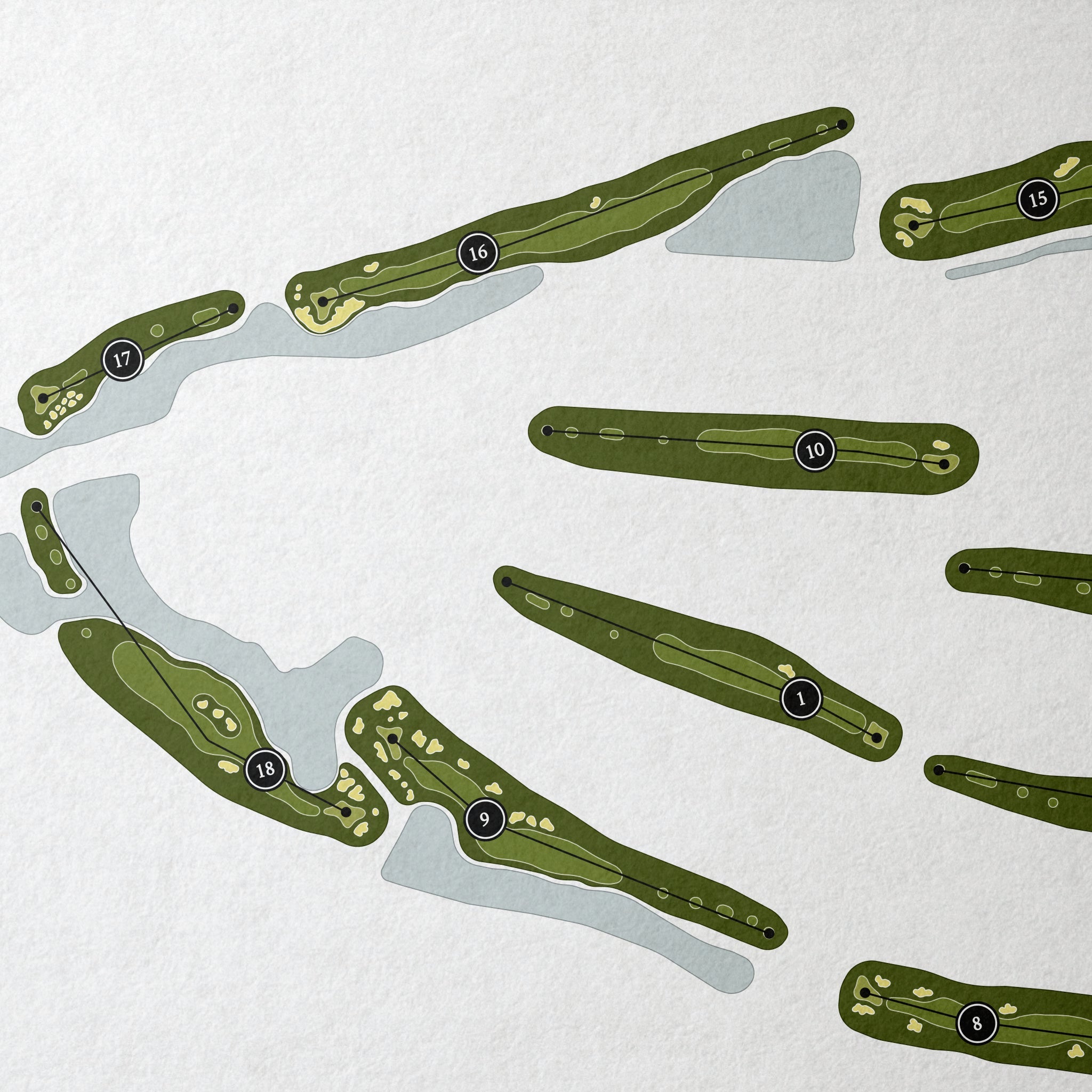 St Johns Golf & Country Club | Golf Course Print | Close Up