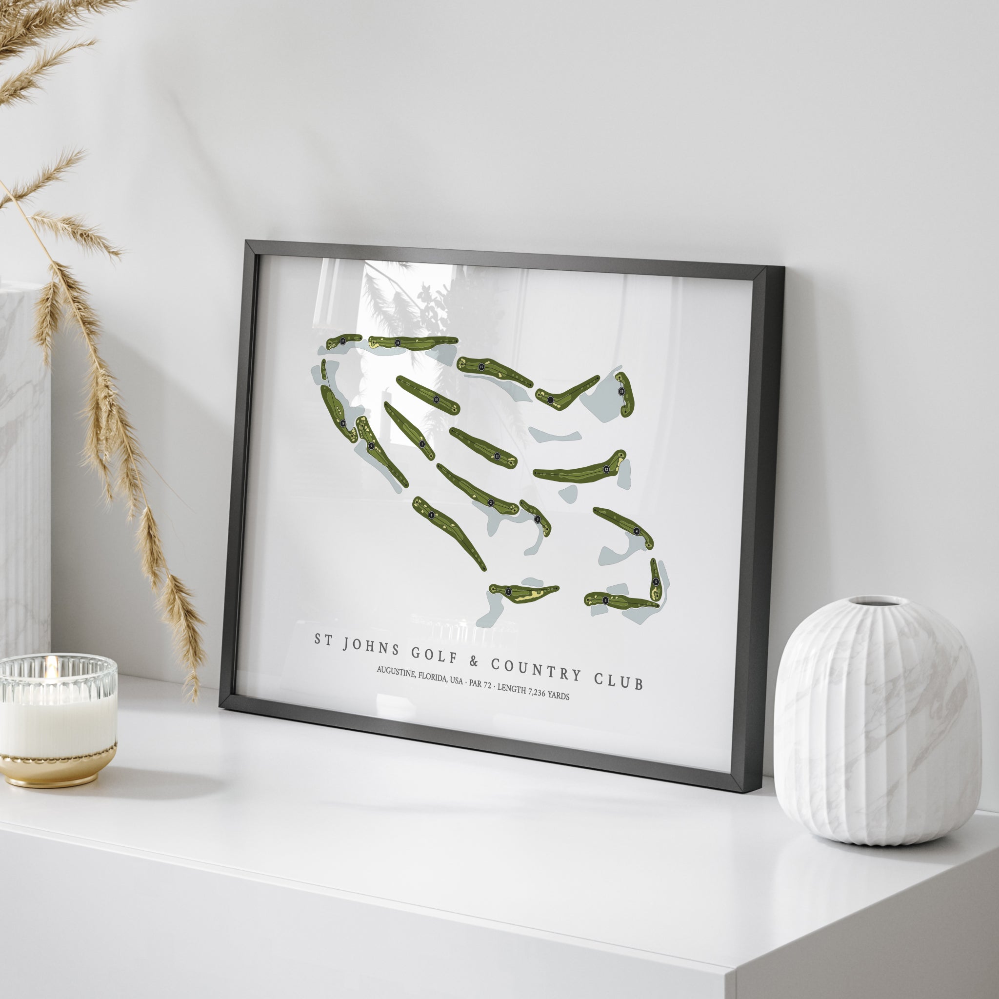 St Johns Golf & Country Club | Golf Course Print | On Table