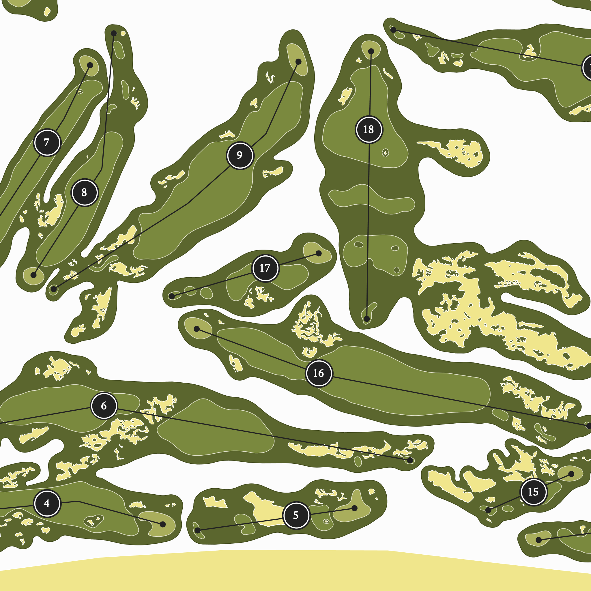 St Patrick's Links | Golf Course Map | Close Up