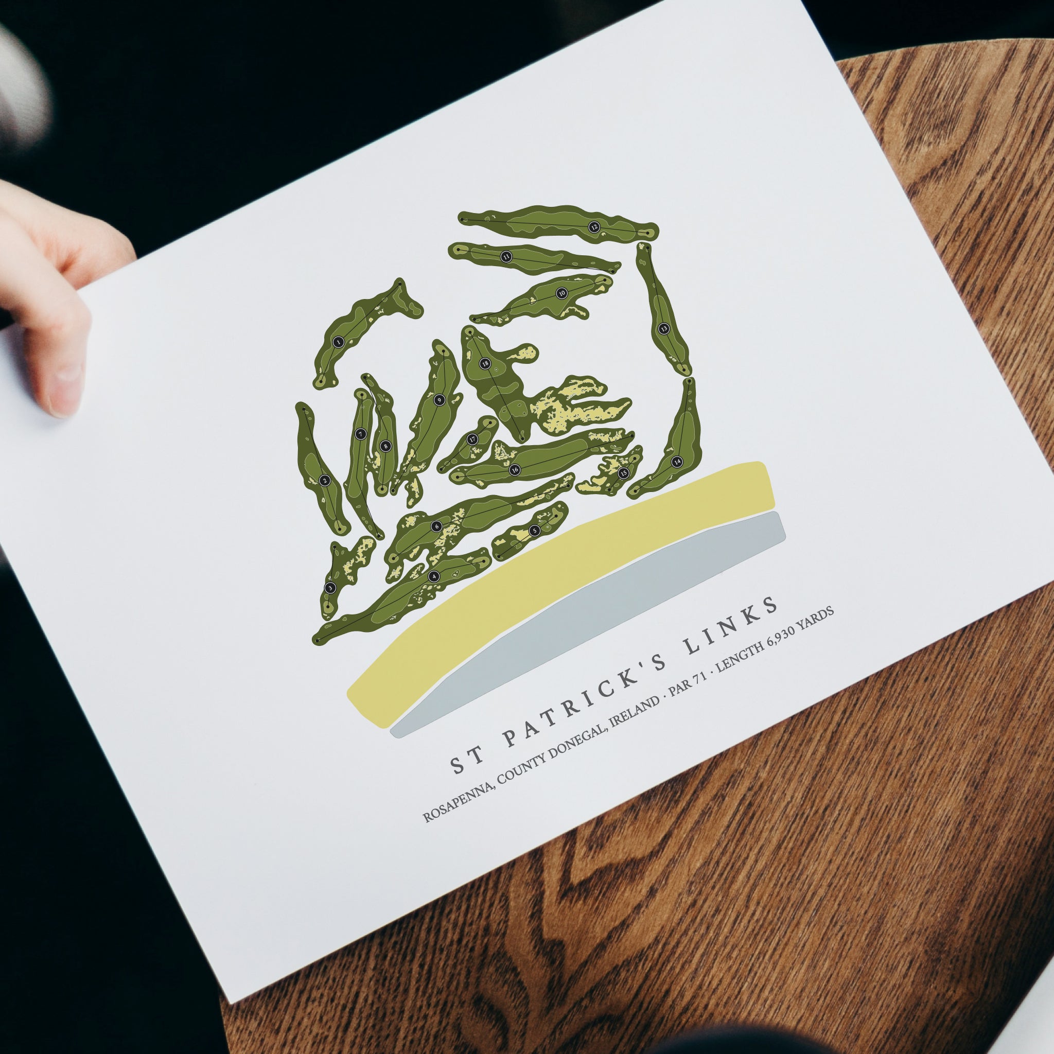 St Patrick's Links | Golf Course Map | With Laptop