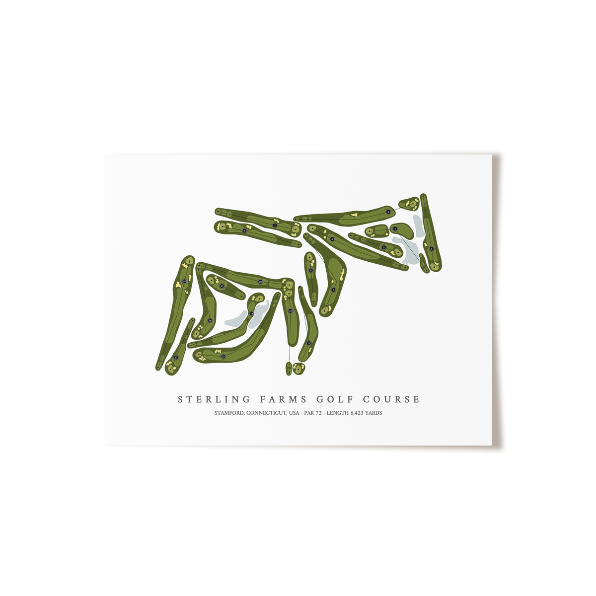 Sterling Farms Golf Course | Golf Course Map | Unframed