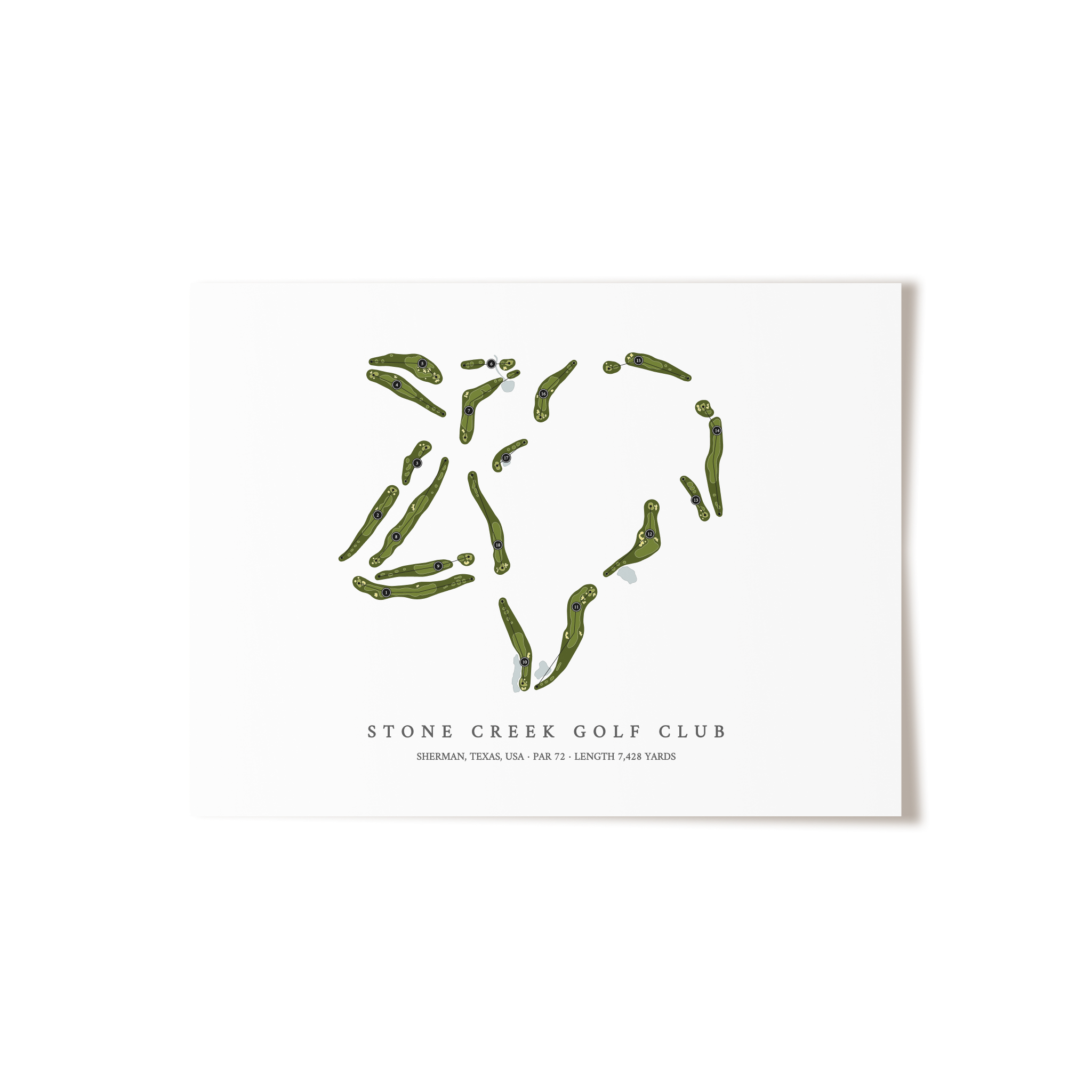 Stone Creek Golf Club | Golf Course Map | Unframed