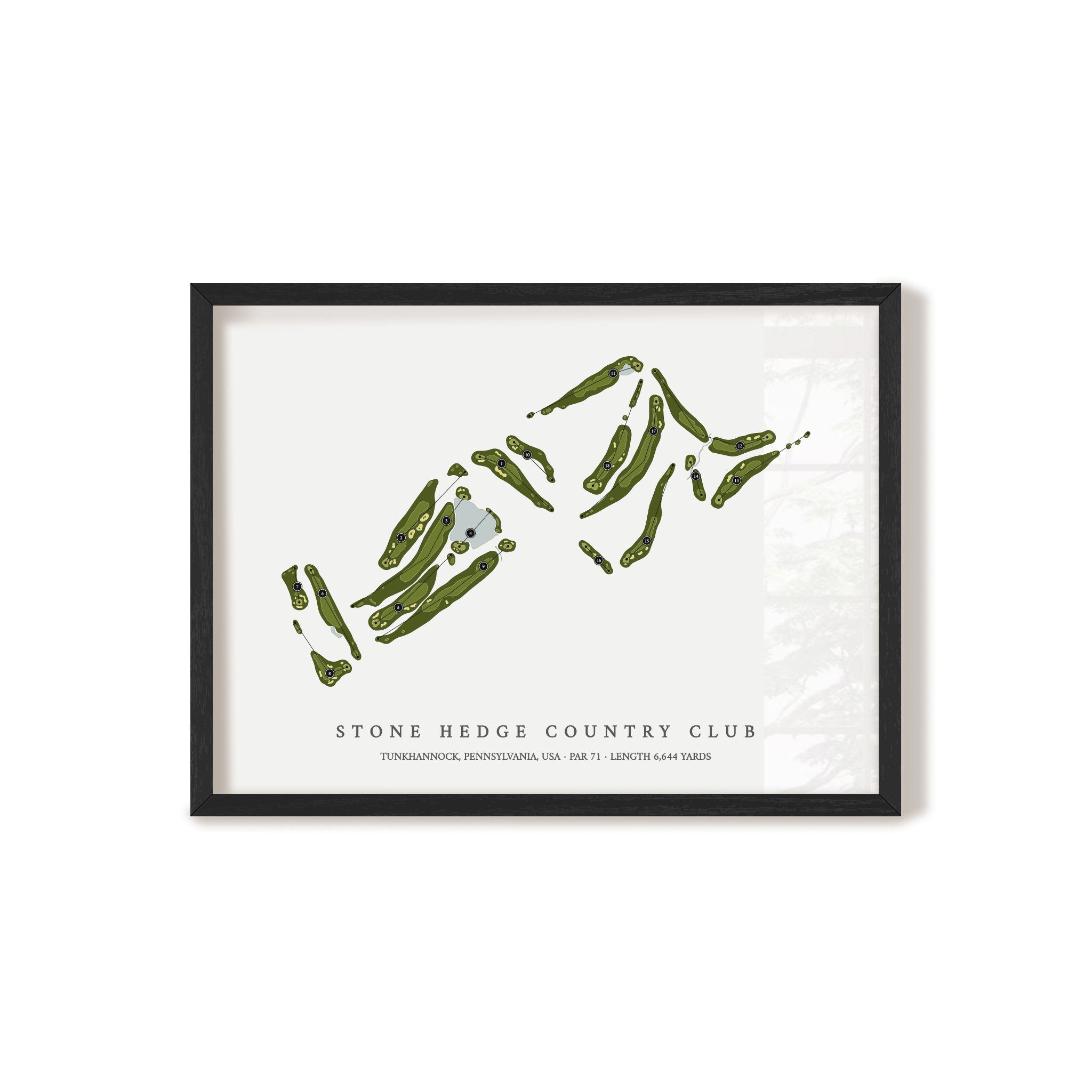 Stone Hedge Country Club | Golf Course Map | Black+Frame