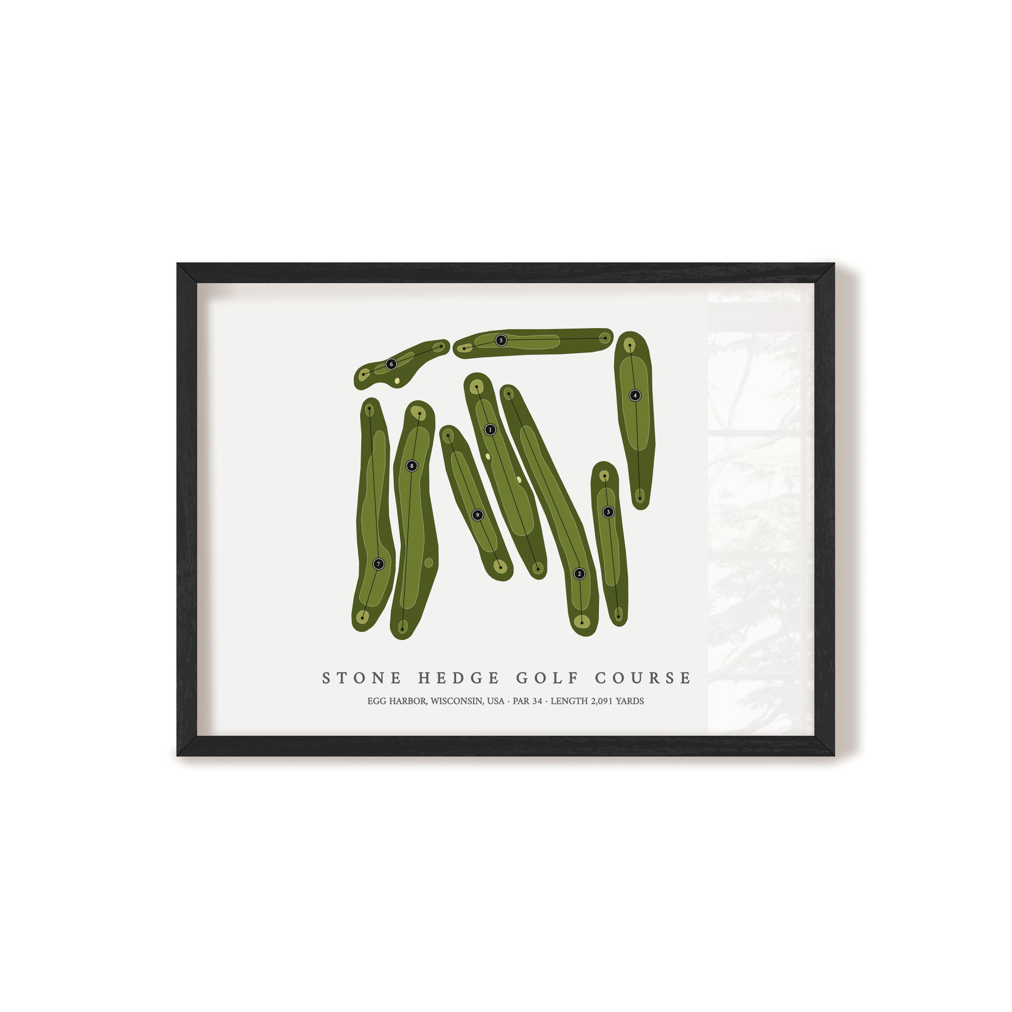Stone Hedge Golf Course | Golf Course Map | Black Frame