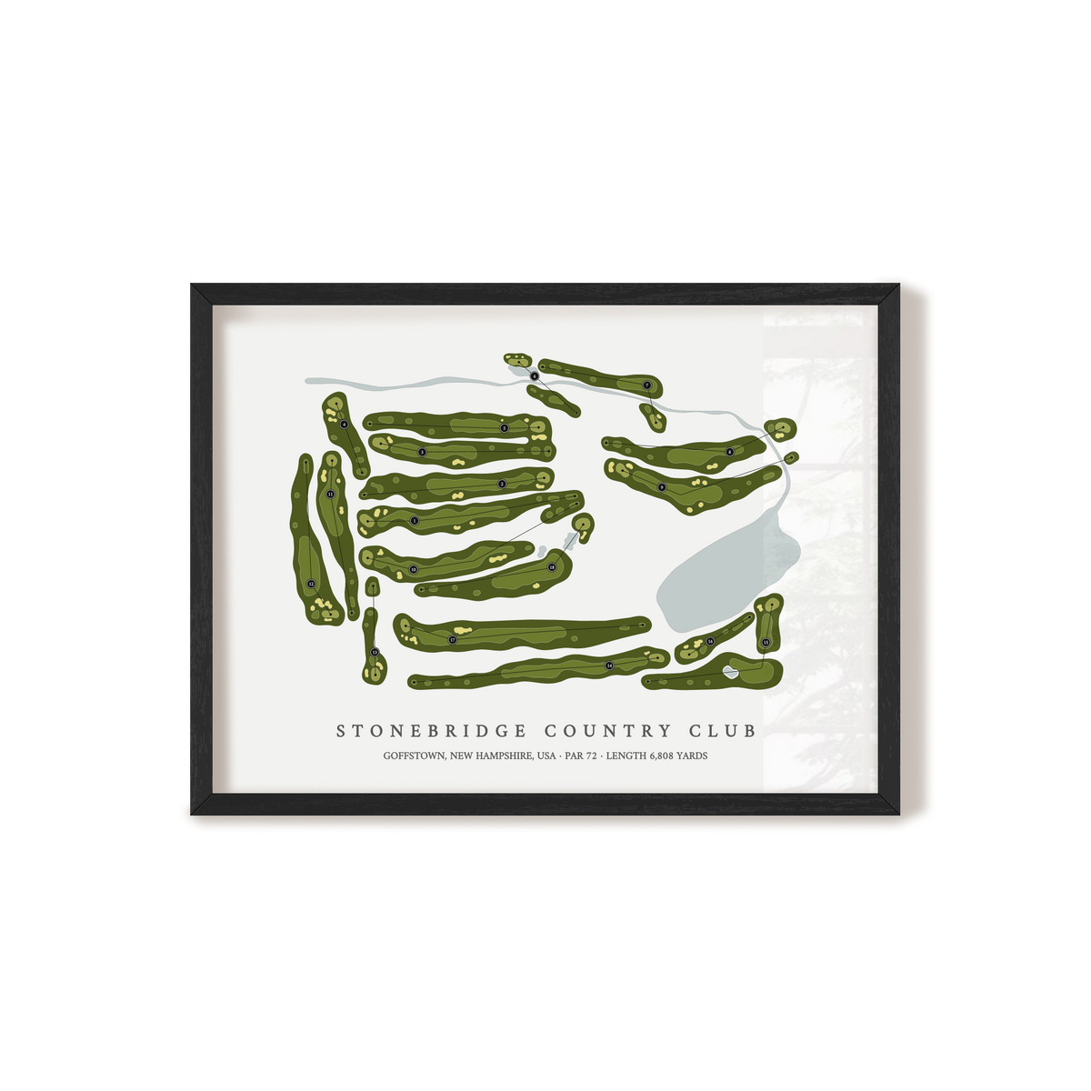 Stonebridge Country Club | Golf Course Map | Black Frame