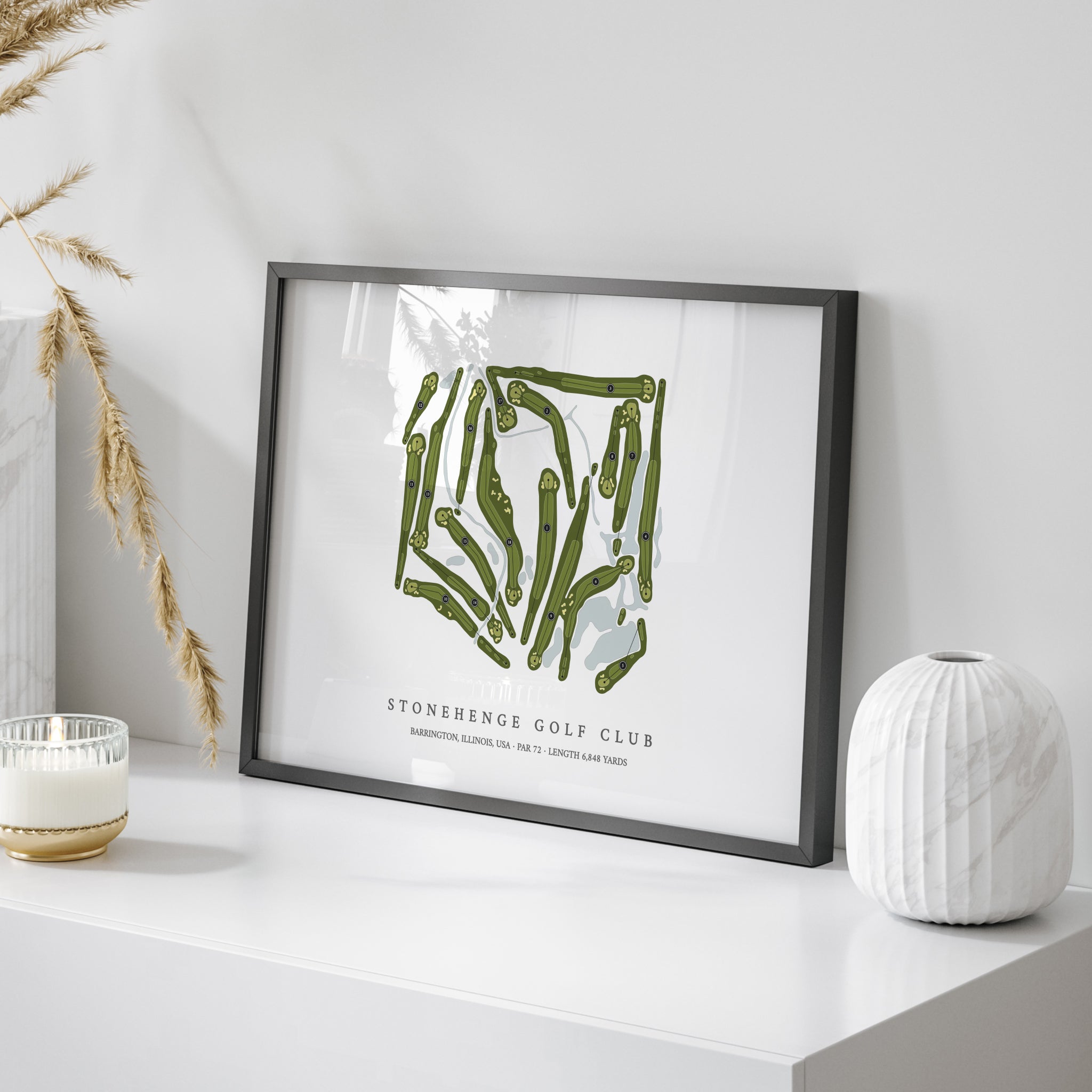 Stonehenge Golf Club | Golf Course Print | On Table