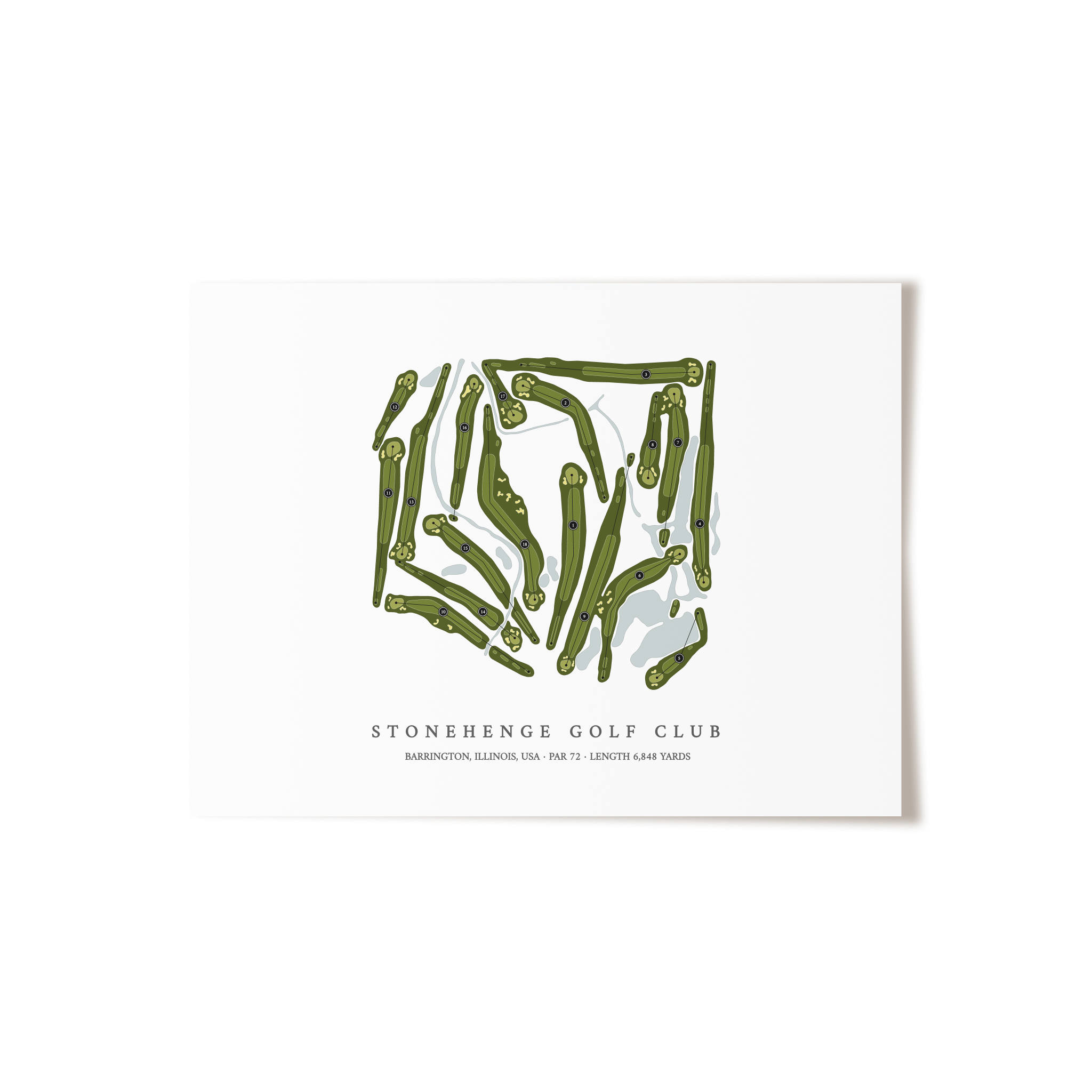 Stonehenge Golf Club | Golf Course Print | Unframed