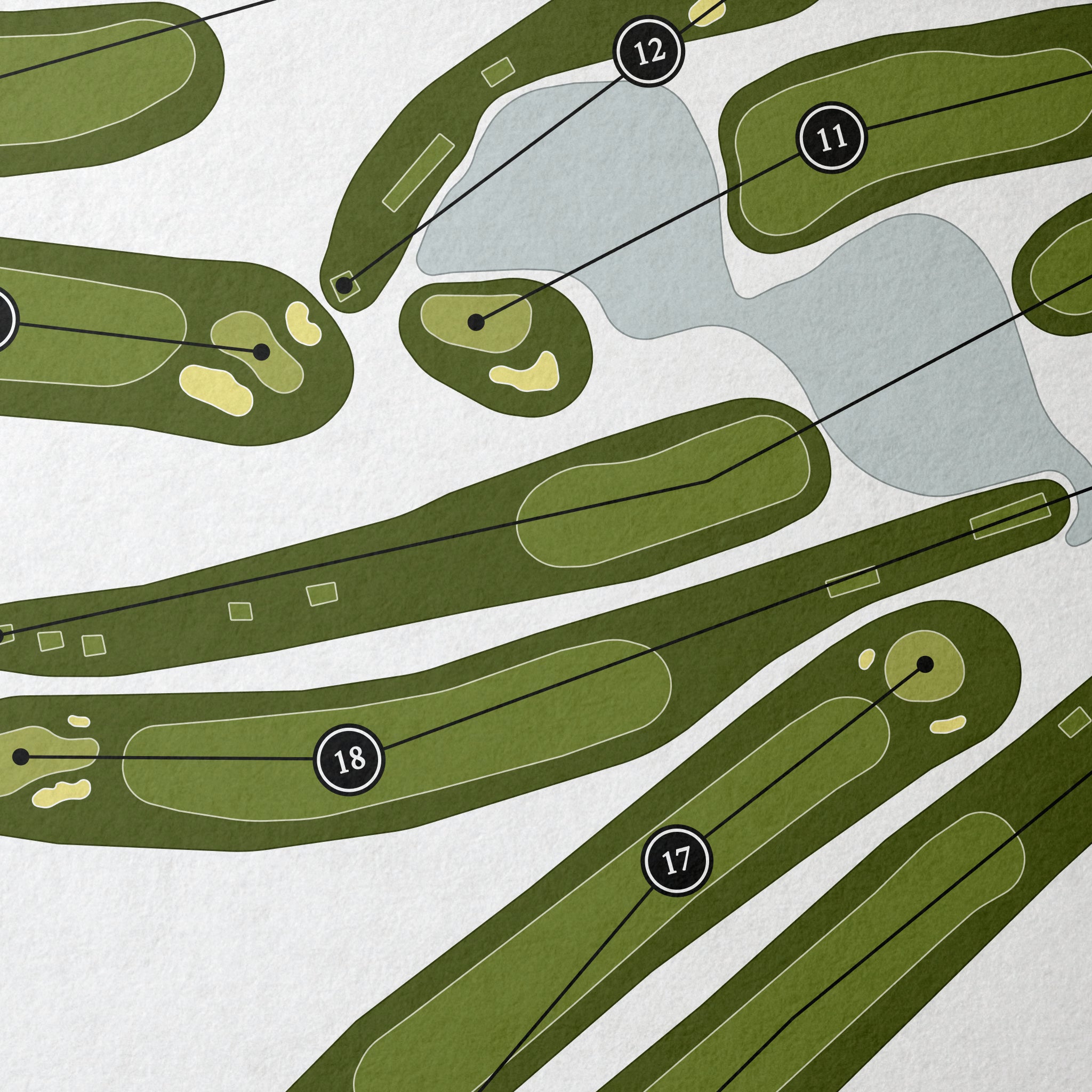 Stones River Country Club | Golf Course Map | Close Up