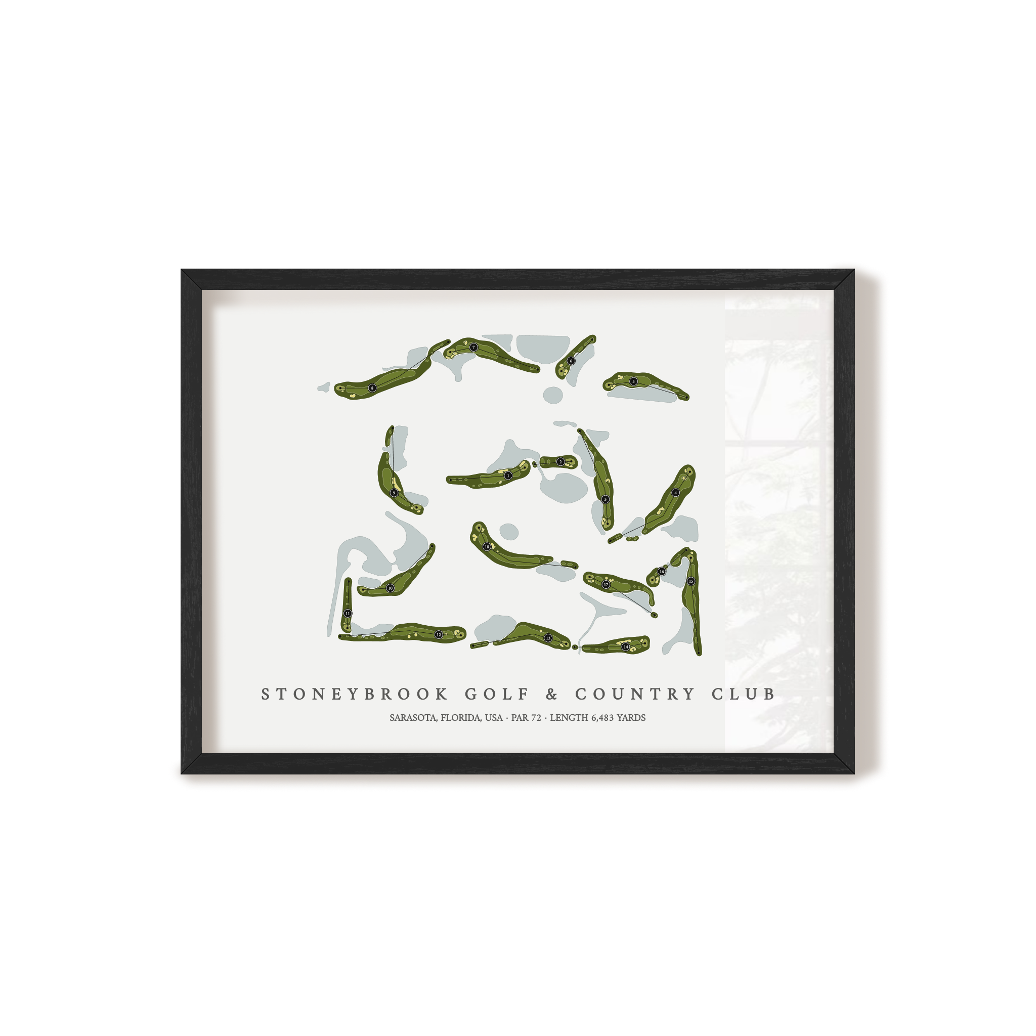 Stoneybrook Golf & Country Club | Golf Course Print | Black Frame
