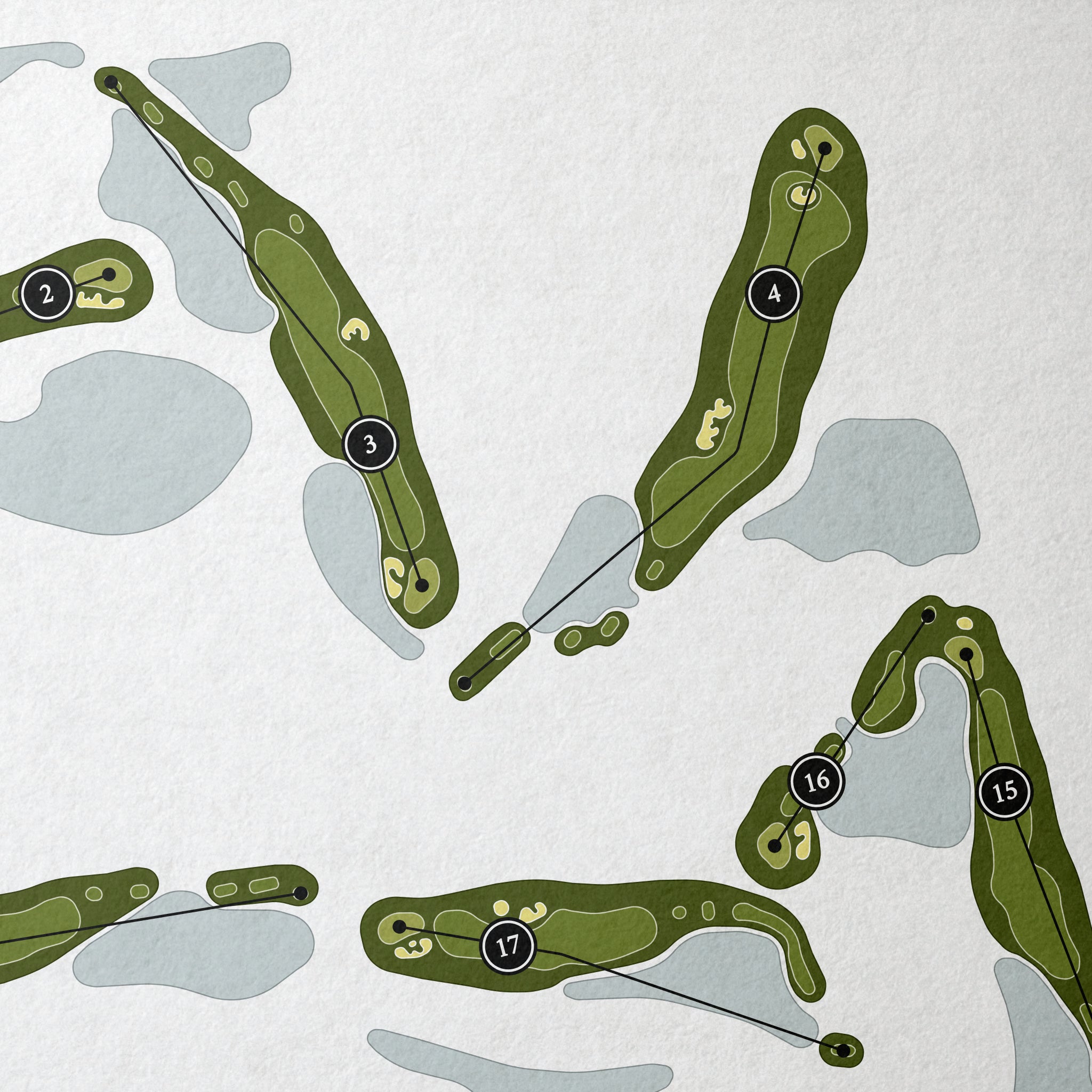 Stoneybrook Golf & Country Club | Golf Course Print | Close Up