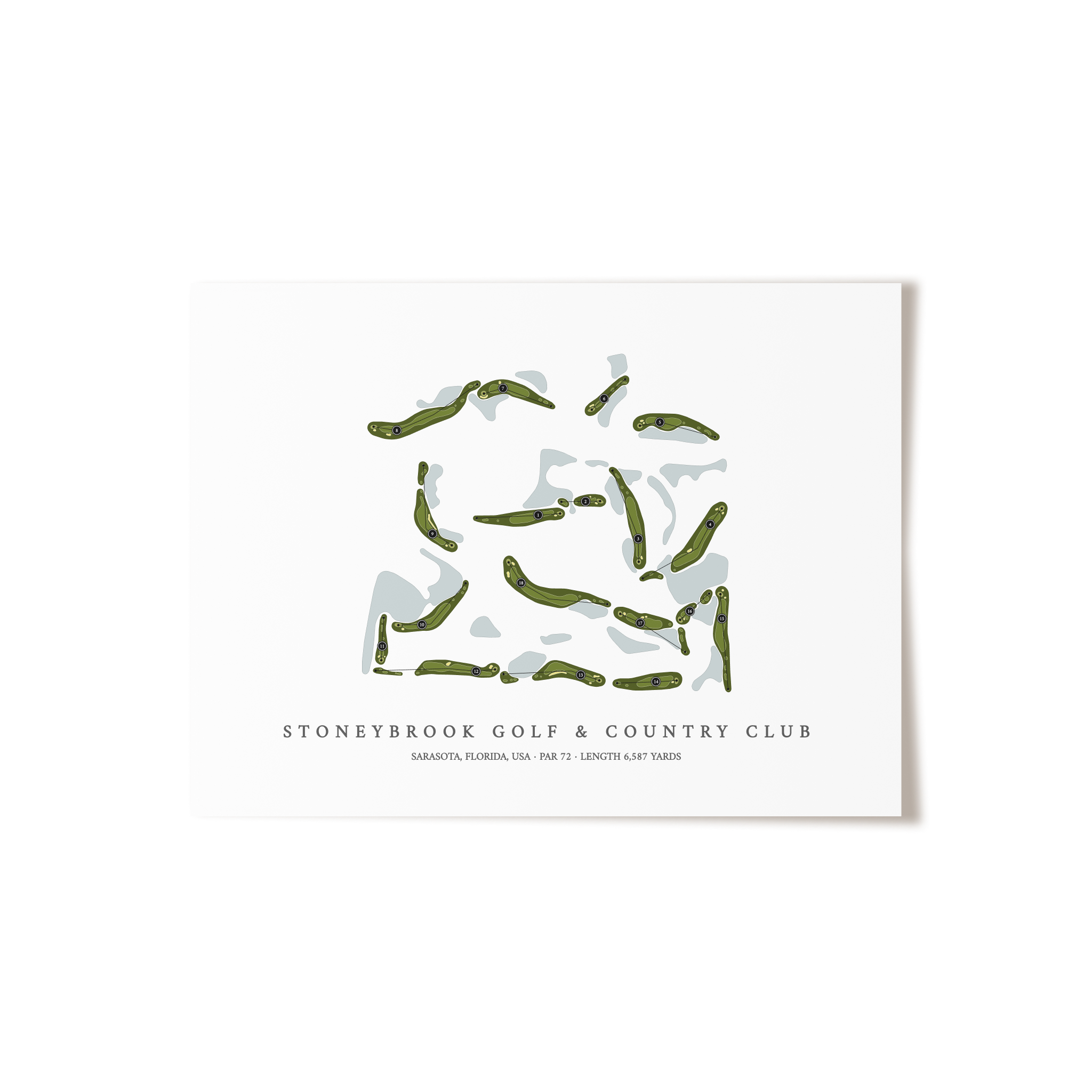 Stoneybrook Golf & Country Club | Golf Course Map | Unframed