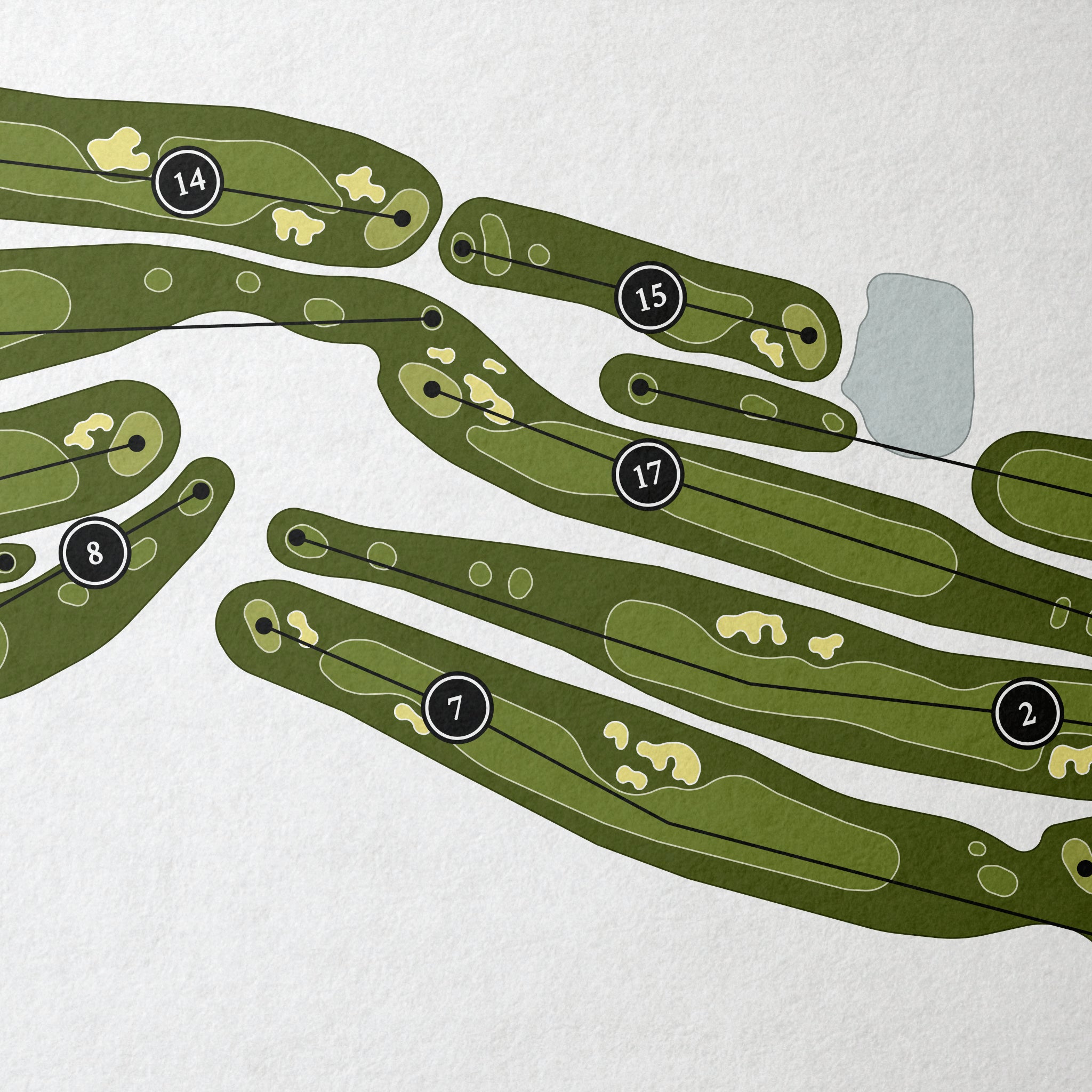 Stuttgarter Solitude Golf Club | Golf Course Map | Close Up