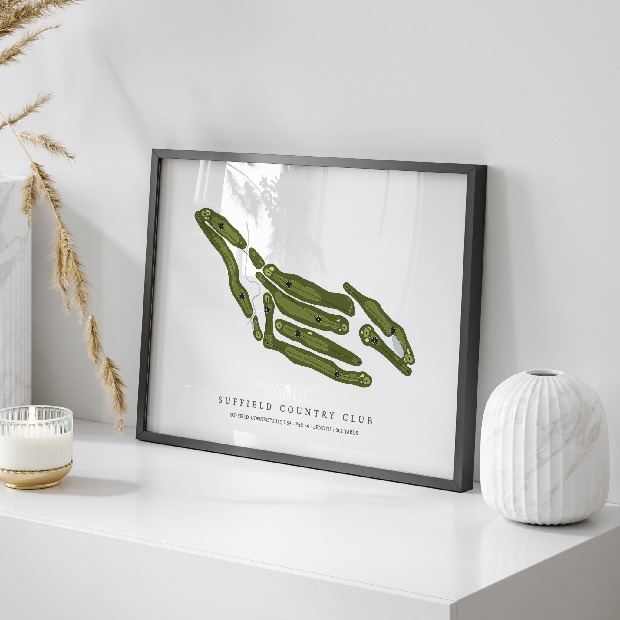 Suffield Country Club | Golf Course Map | On Table