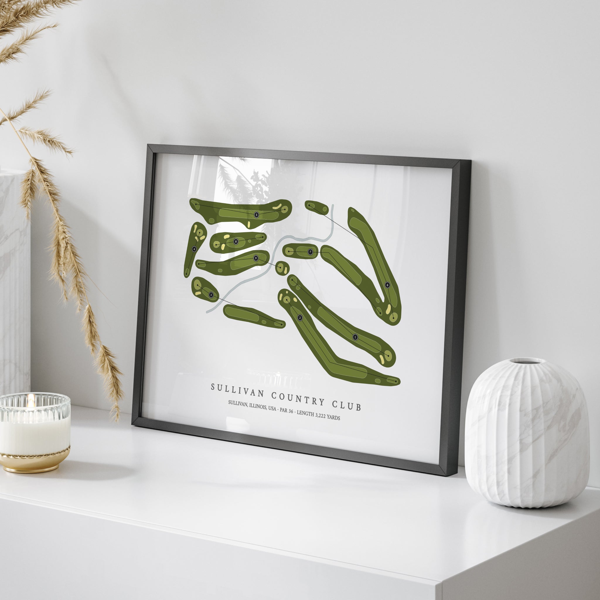 Sullivan Country Club | Golf Course Map | On Table