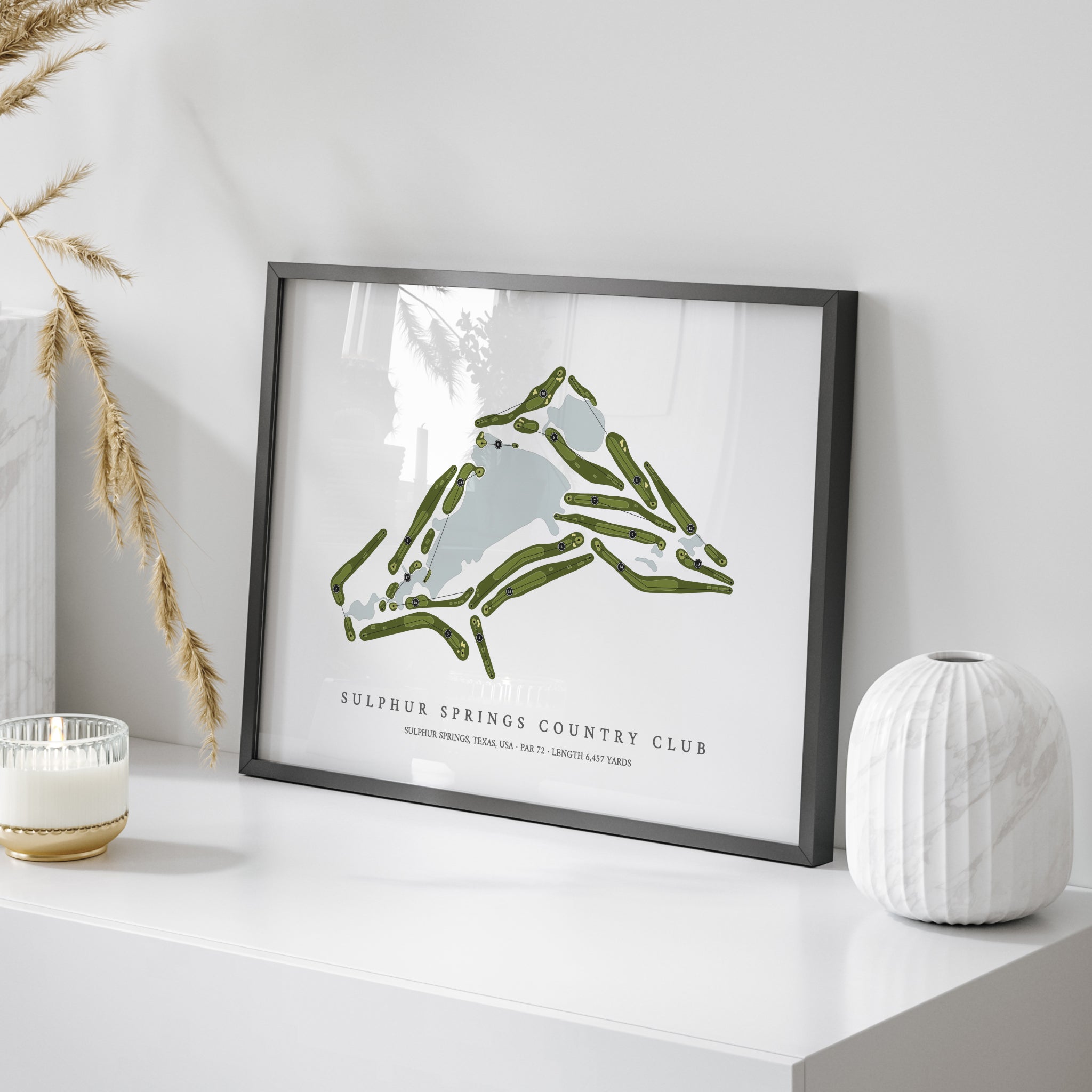 Sulphur Springs Country Club | Golf Course Map | On Table