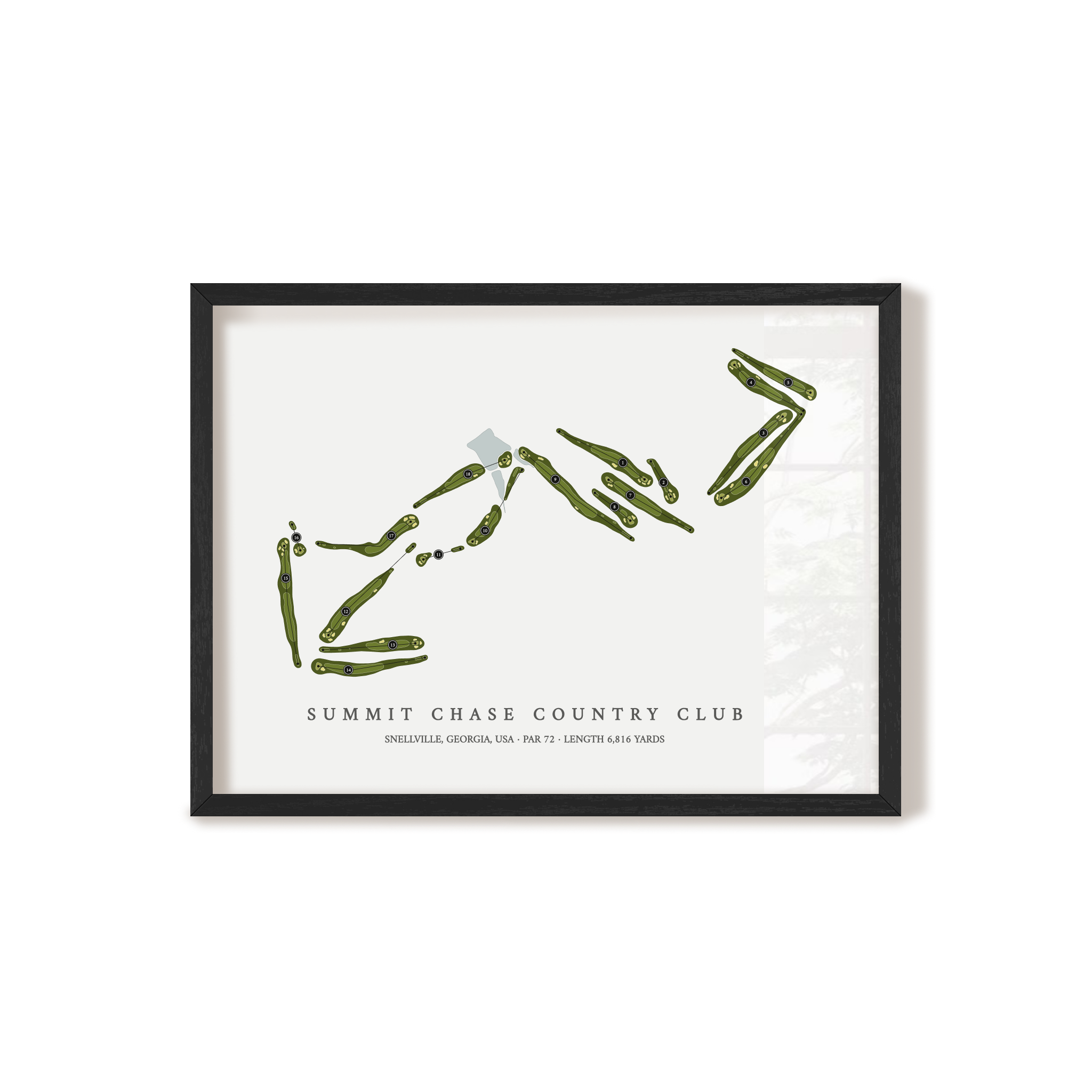 Summit Chase Country Club | Golf Course Print | Black Frame