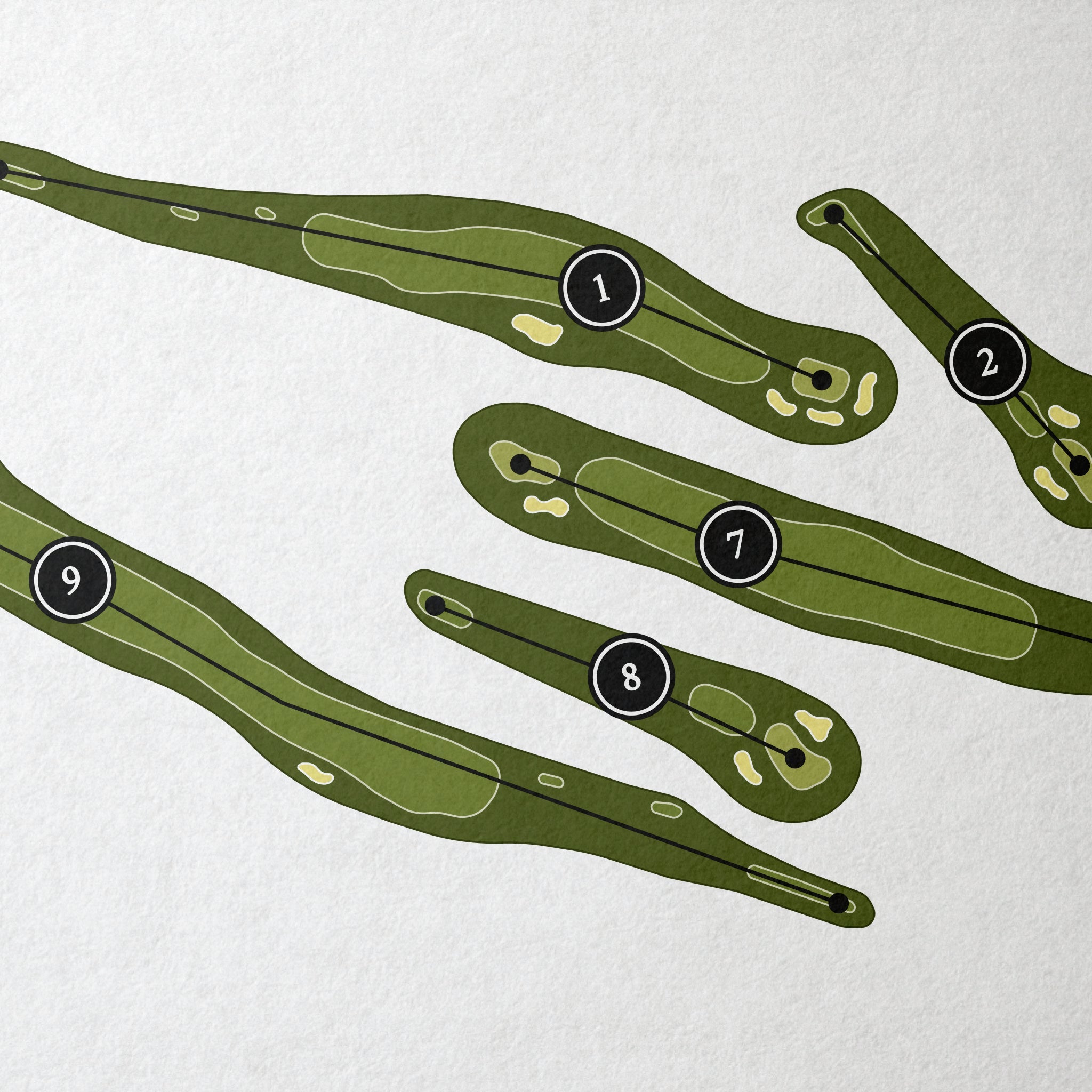 Summit Chase Country Club | Golf Course Print | Close Up