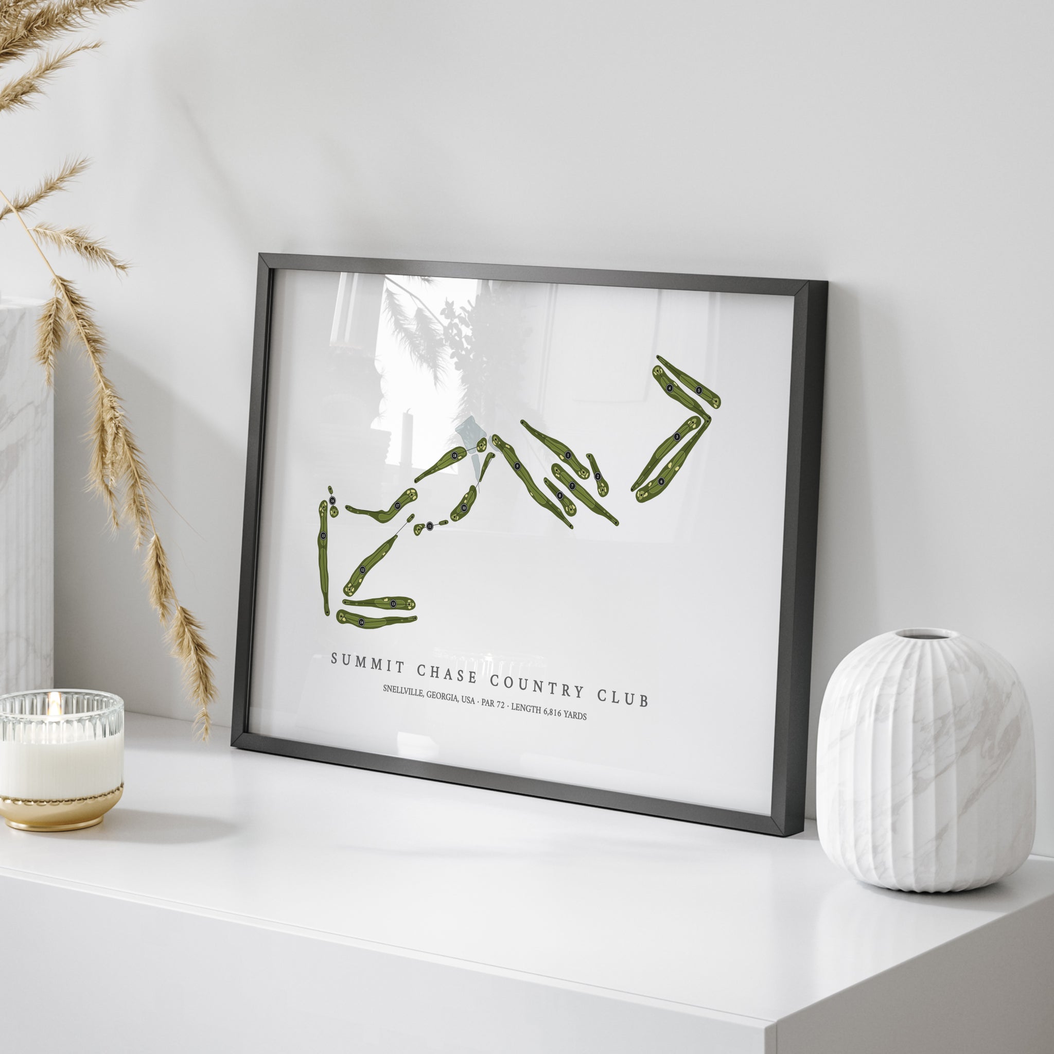 Summit Chase Country Club | Golf Course Print | On Table