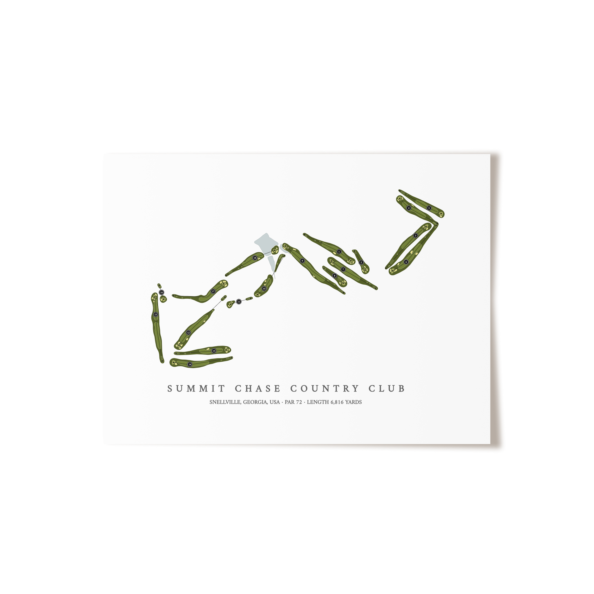 Summit Chase Country Club | Golf Course Print | Unframed