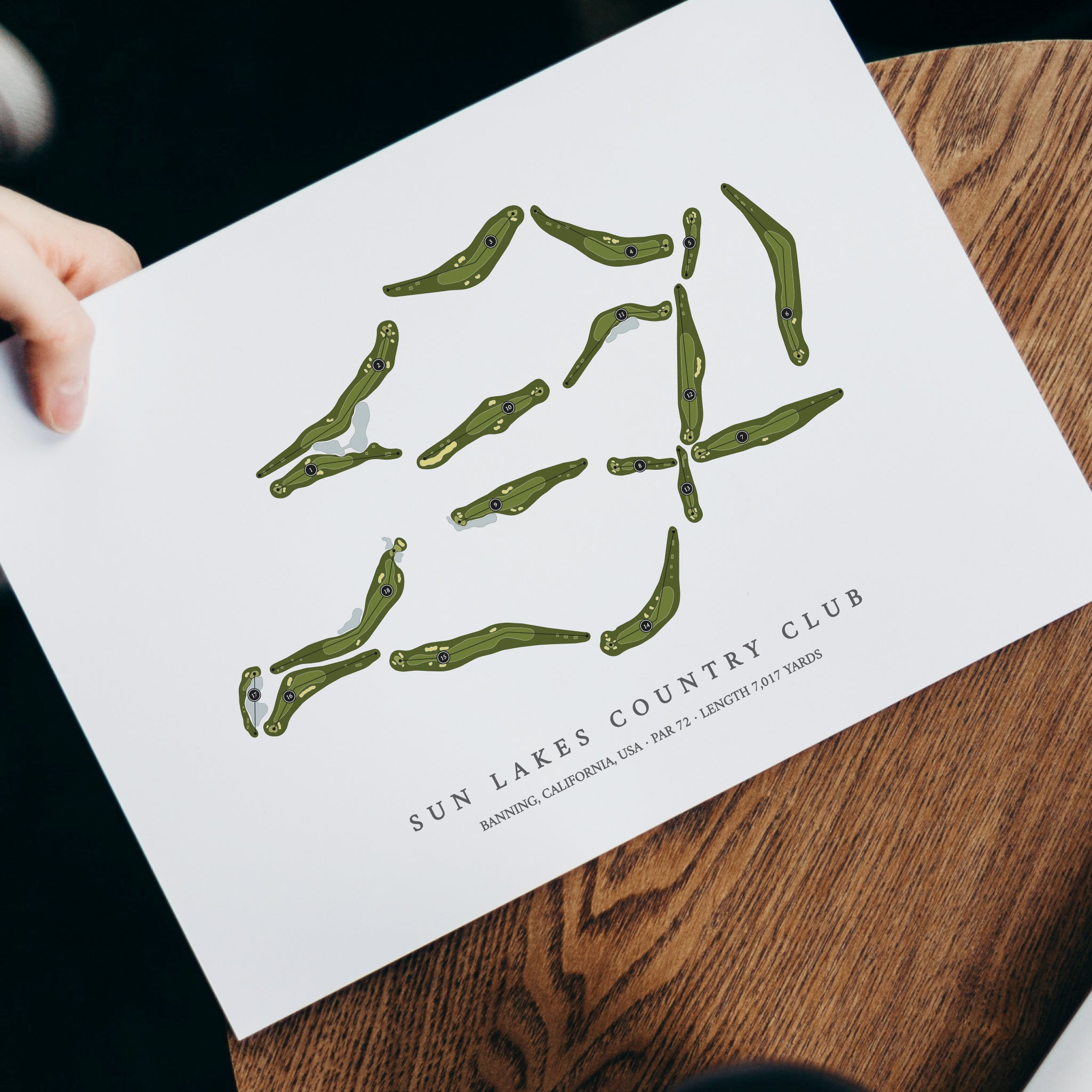 Sun Lakes Country Club | Golf Course Map | With Laptop