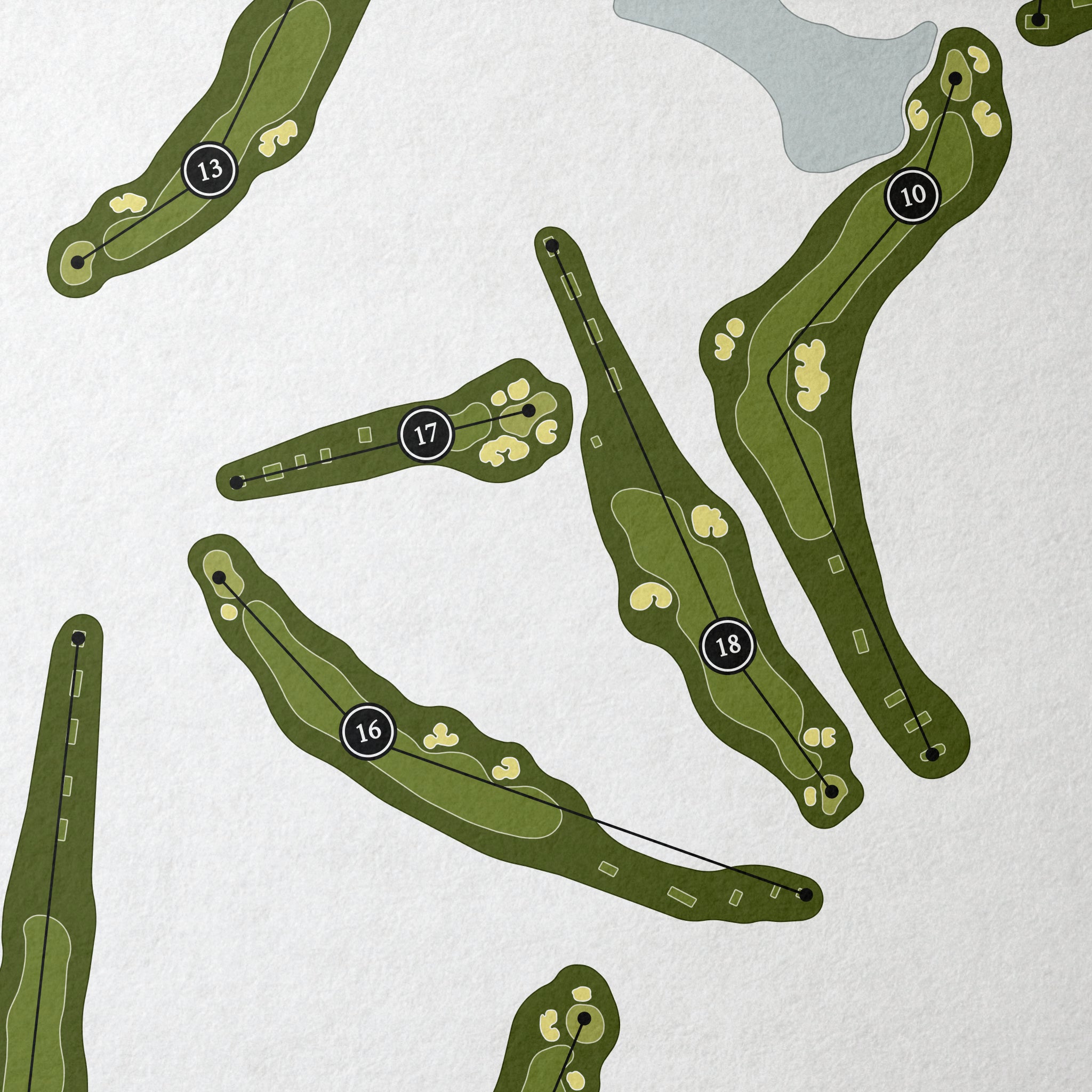Suncadia Resort - Rope Rider Course | Golf Course Print | Close Up